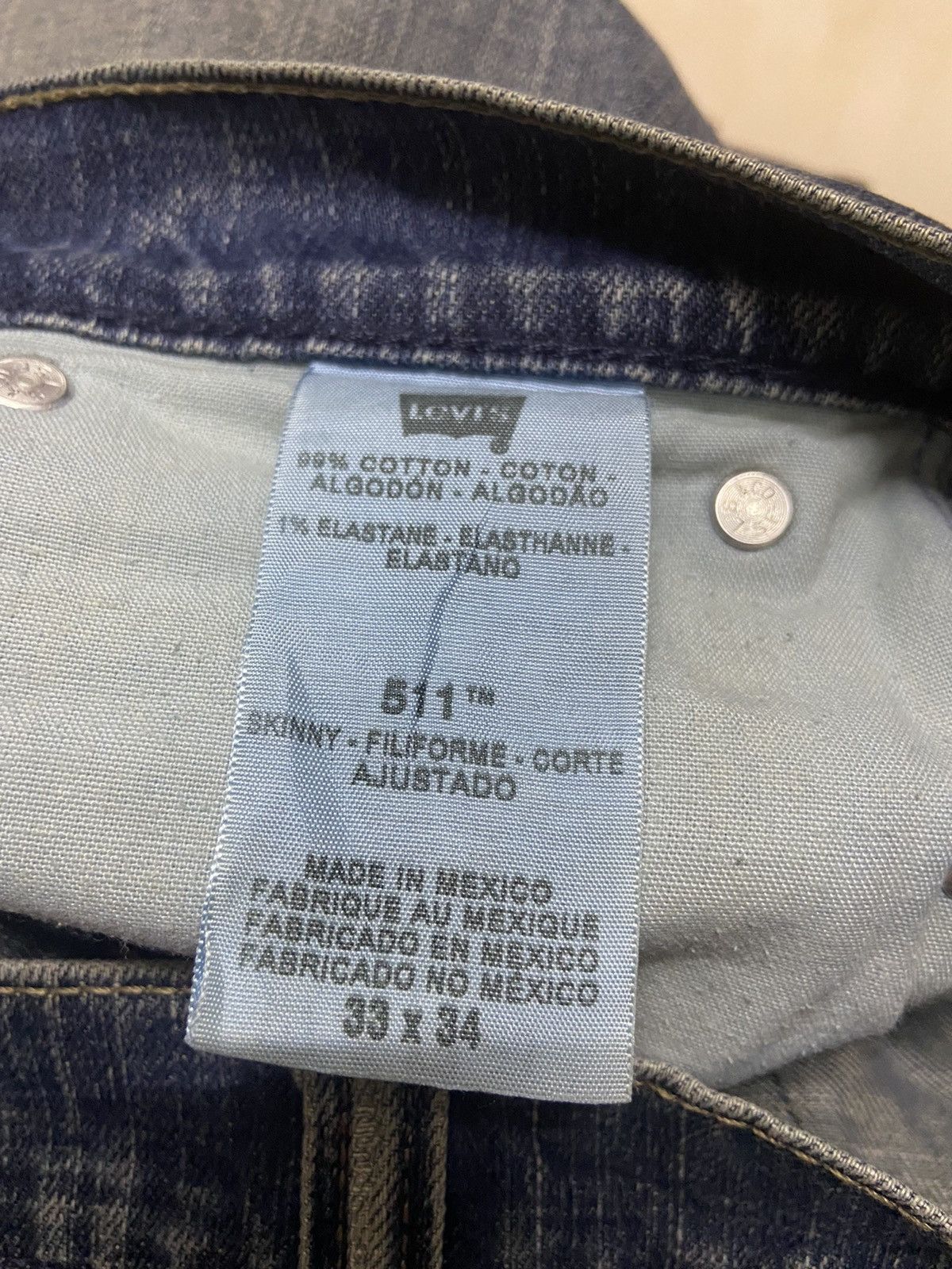 Levi's Vintage 511 Levis Jeans Denim fit W35 dark blue Size US 35 - 10 Thumbnail