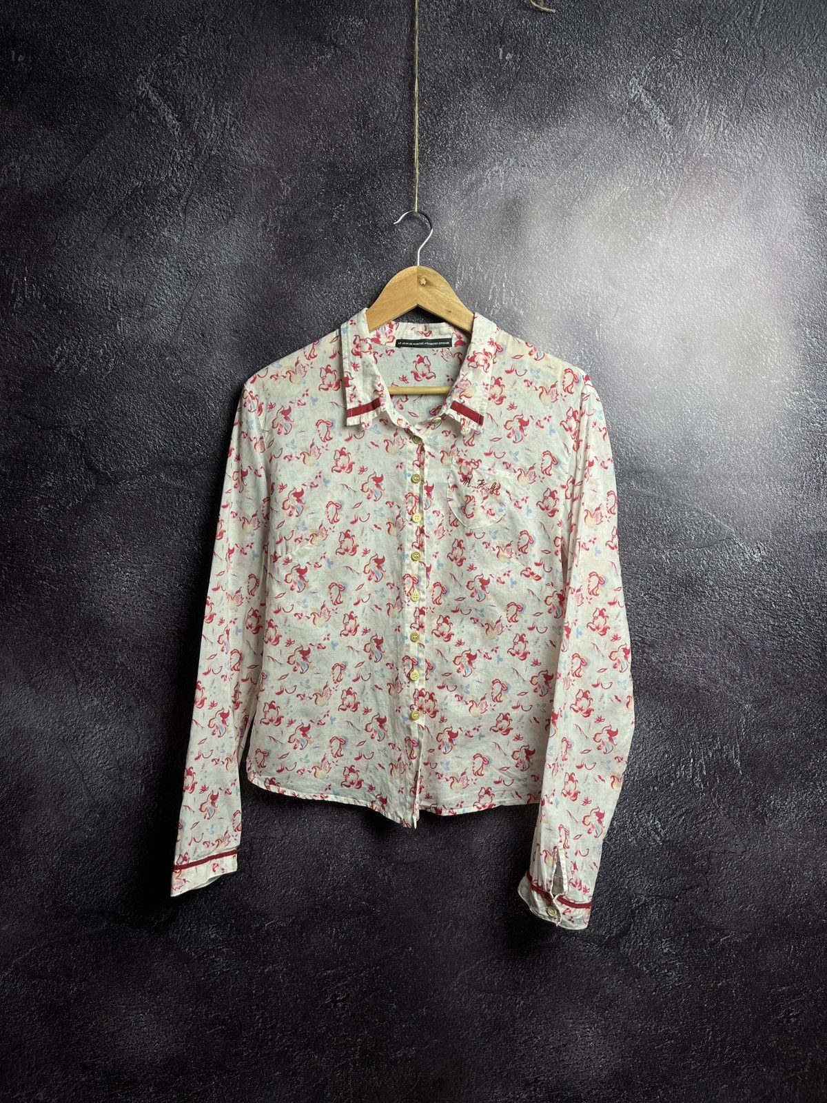 Vintage Marithe Francois Girbaud Floral Print Blouse