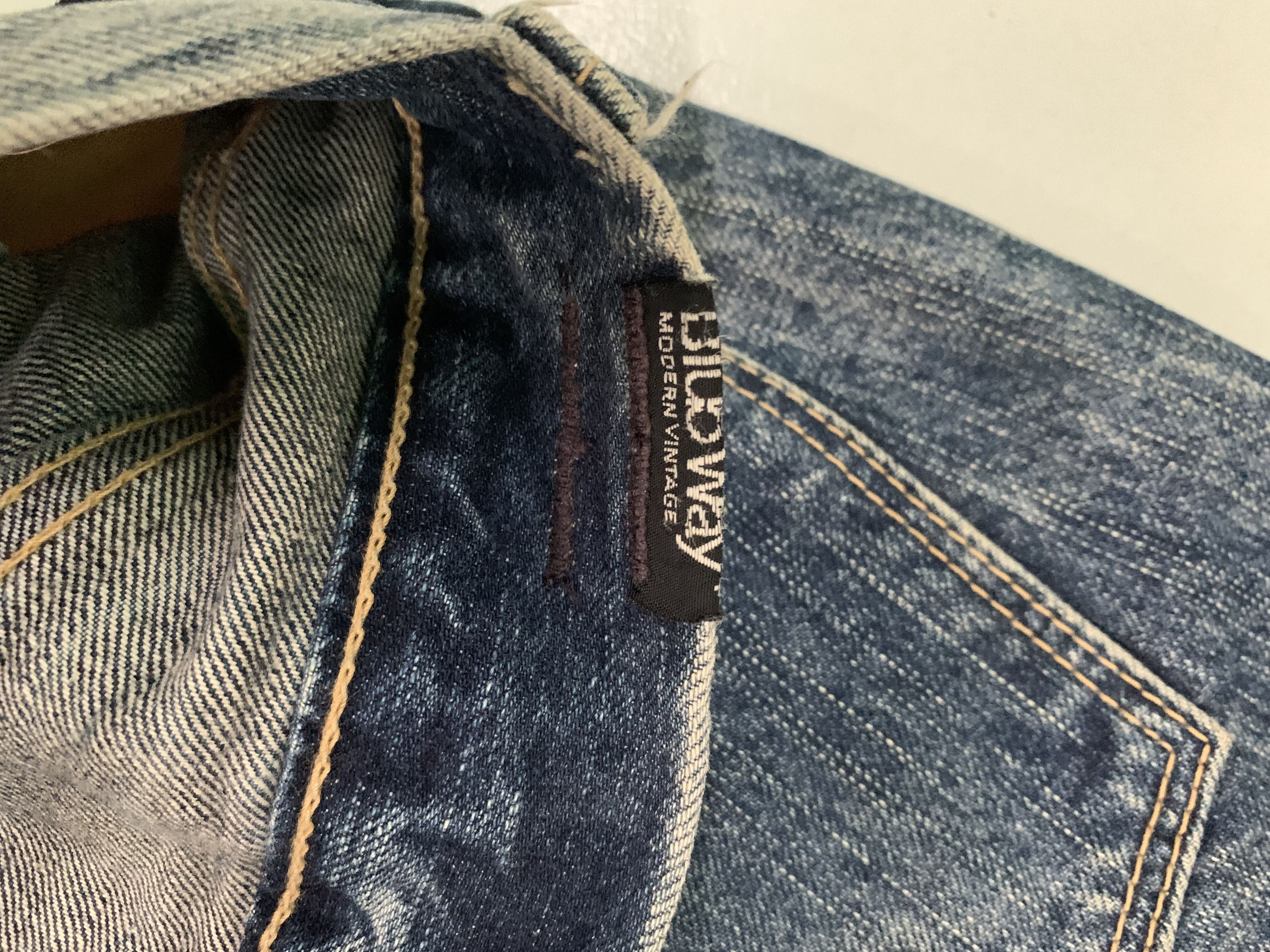 Japanese Brand Vintage Blue Way Denim Cargo Pants Distressed Size US 35 - 18 Thumbnail