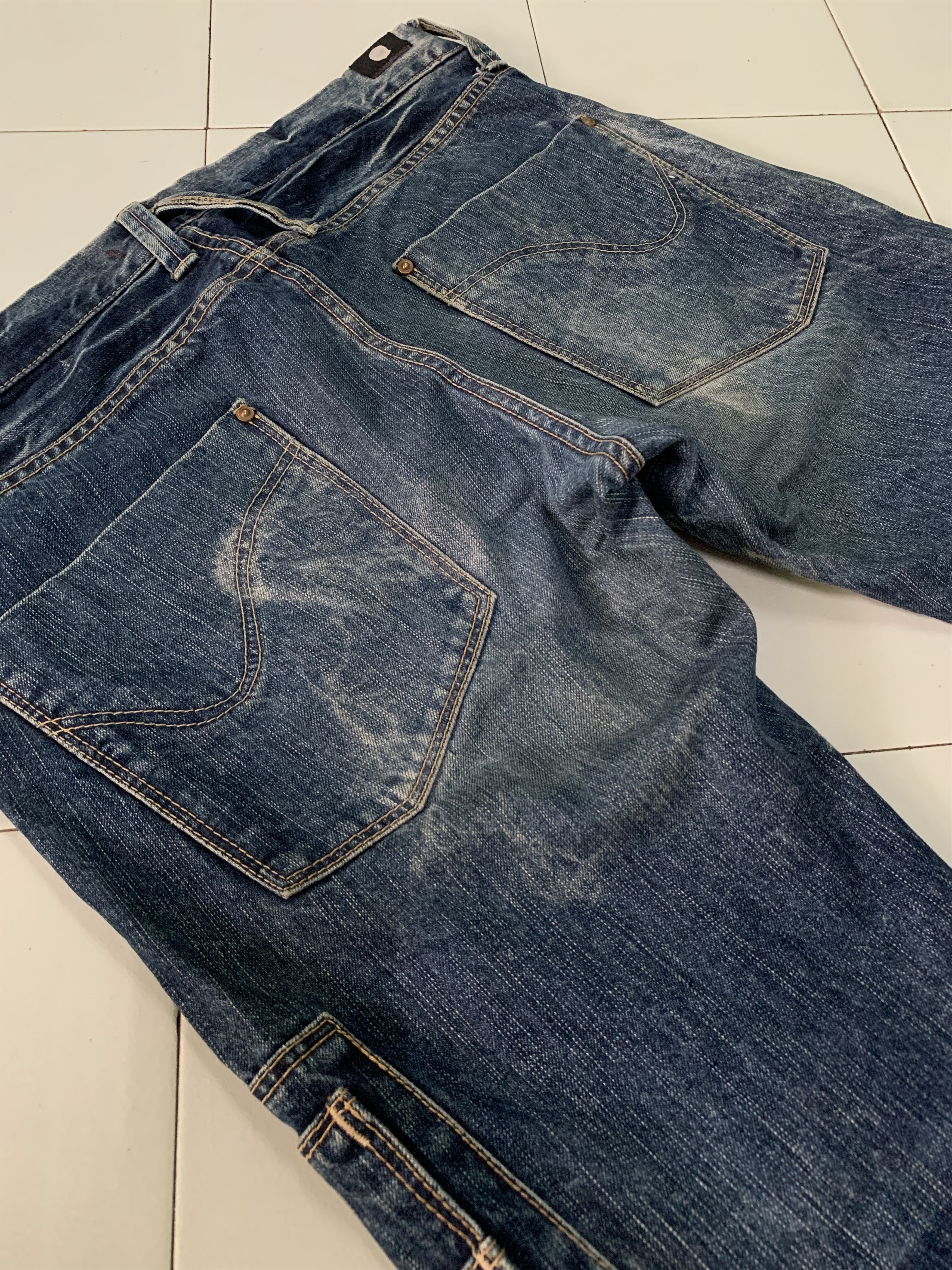 Japanese Brand Vintage Blue Way Denim Cargo Pants Distressed Size US 35 - 6 Thumbnail