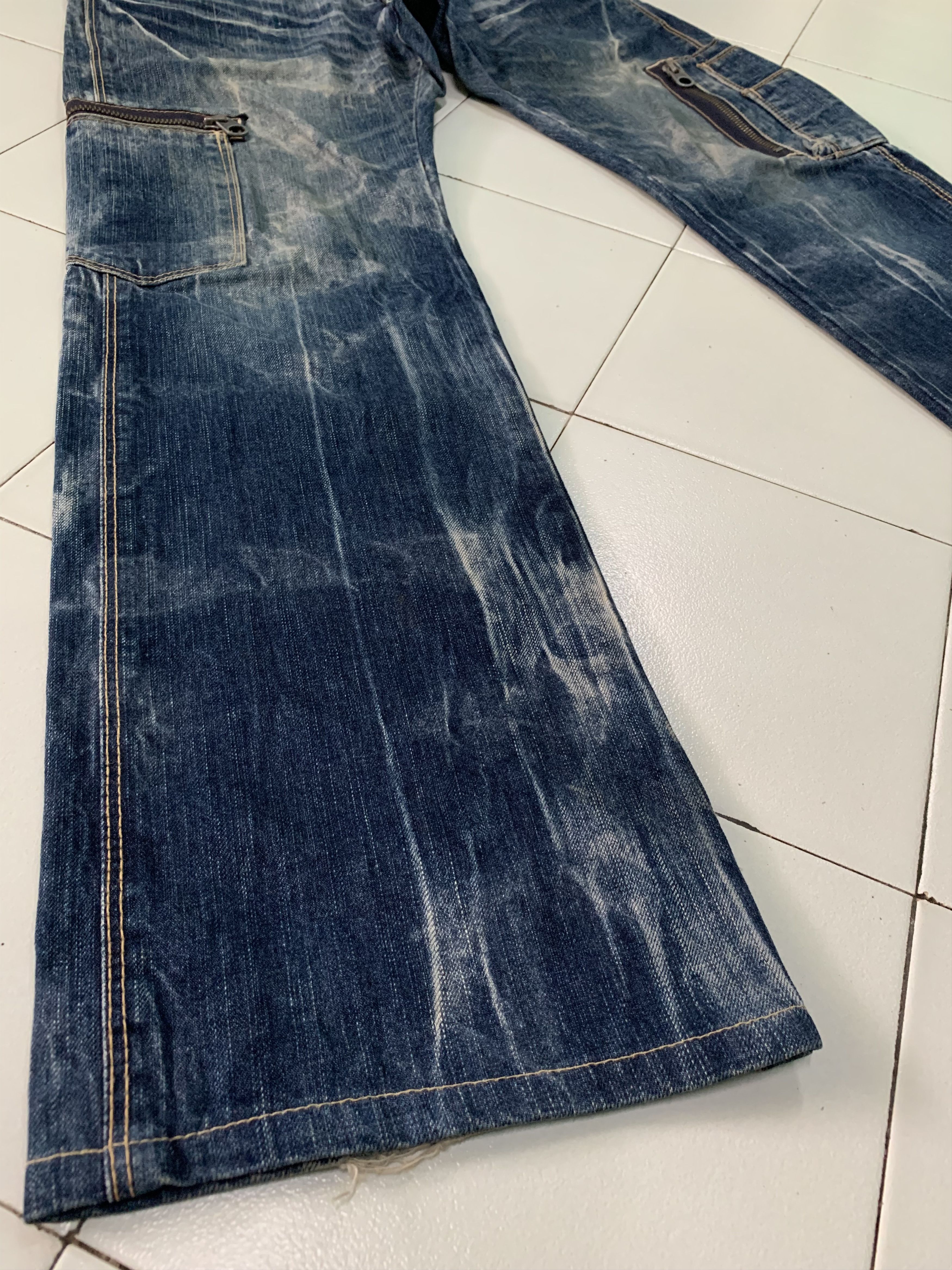 Japanese Brand Vintage Blue Way Denim Cargo Pants Distressed Size US 35 - 7 Thumbnail
