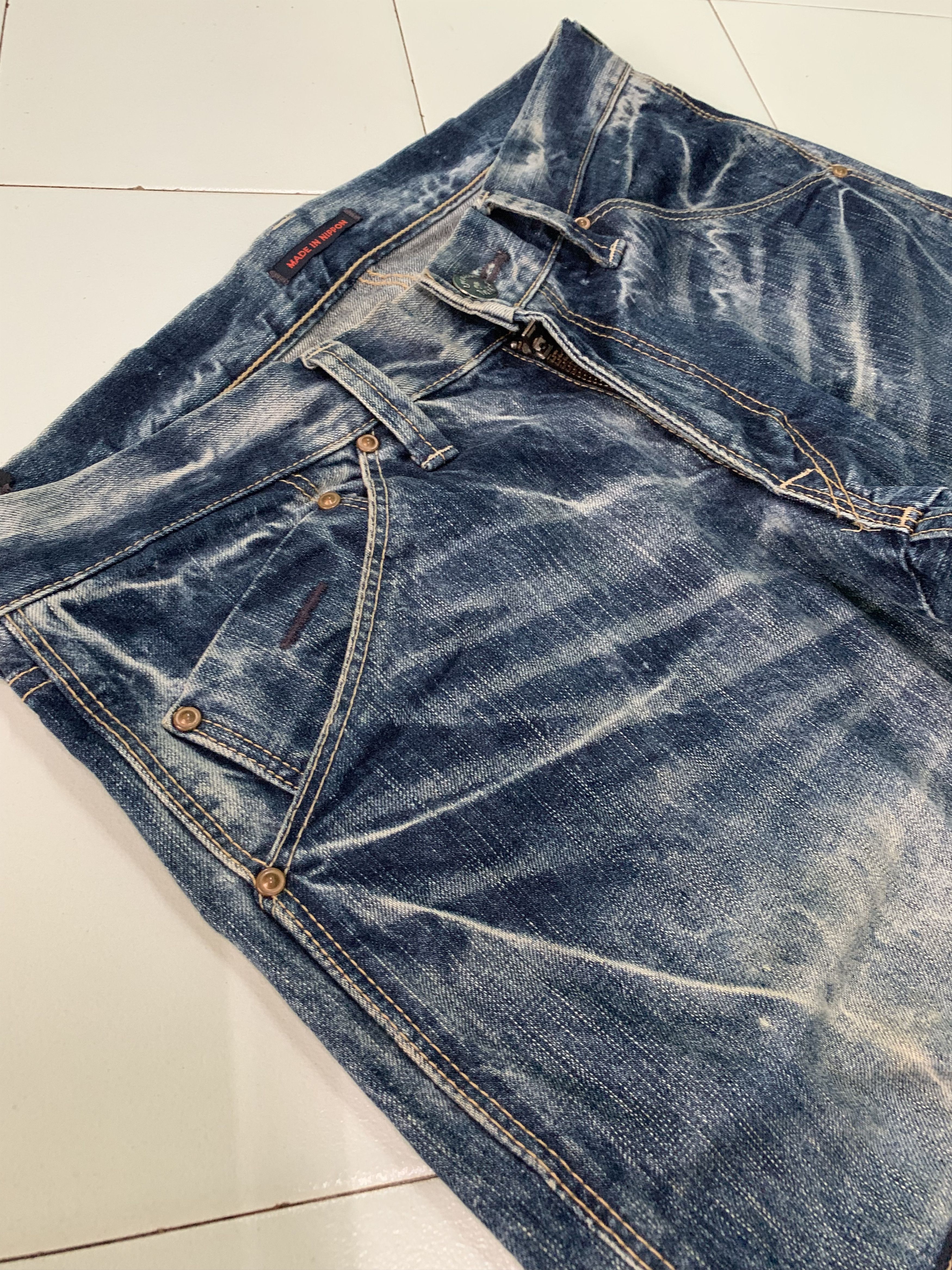 Japanese Brand Vintage Blue Way Denim Cargo Pants Distressed Size US 35 - 5 Thumbnail