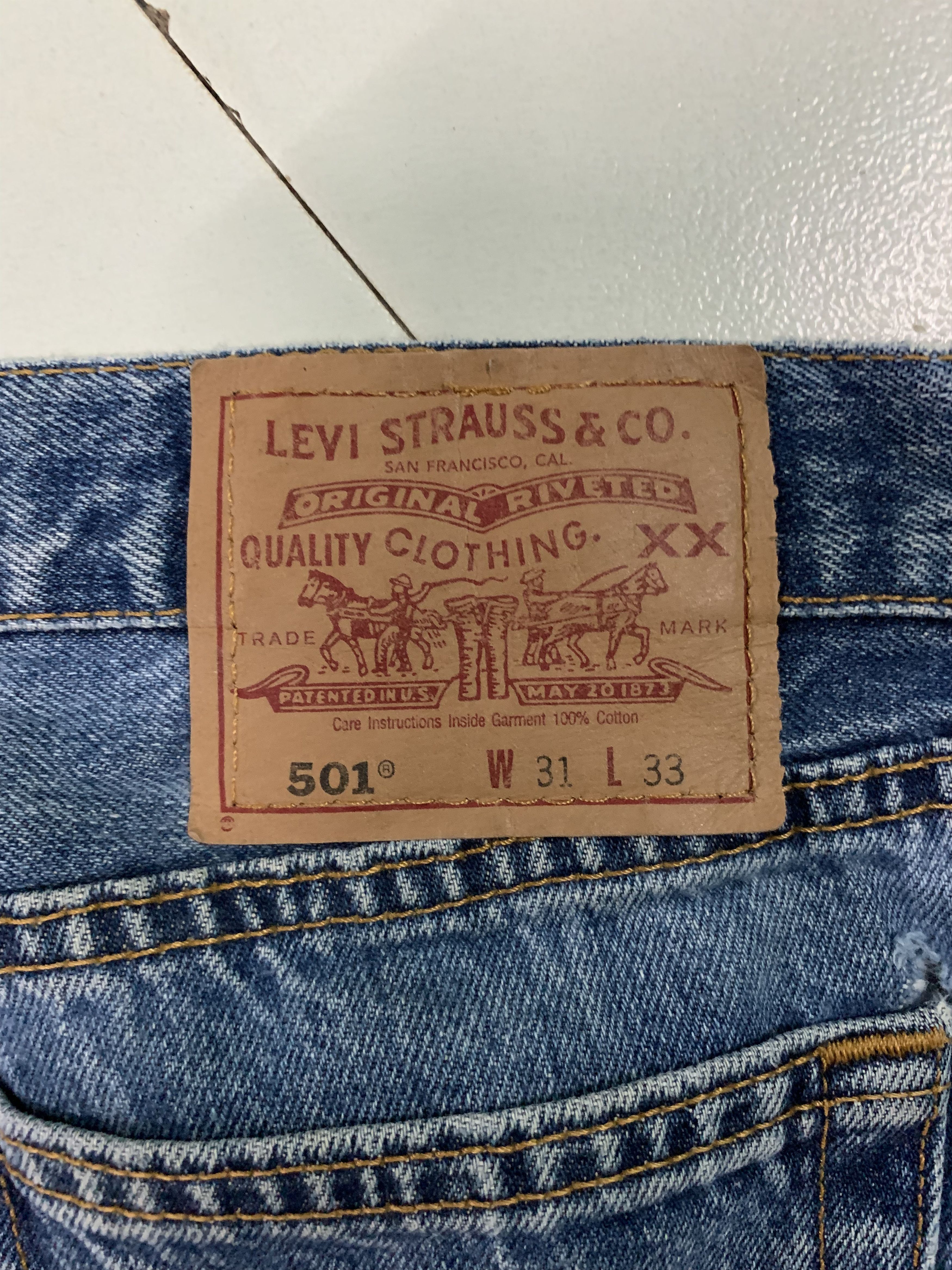 Levi's Vintage Levis 501 Pants Blue Denim Size US 31 - 13 Thumbnail