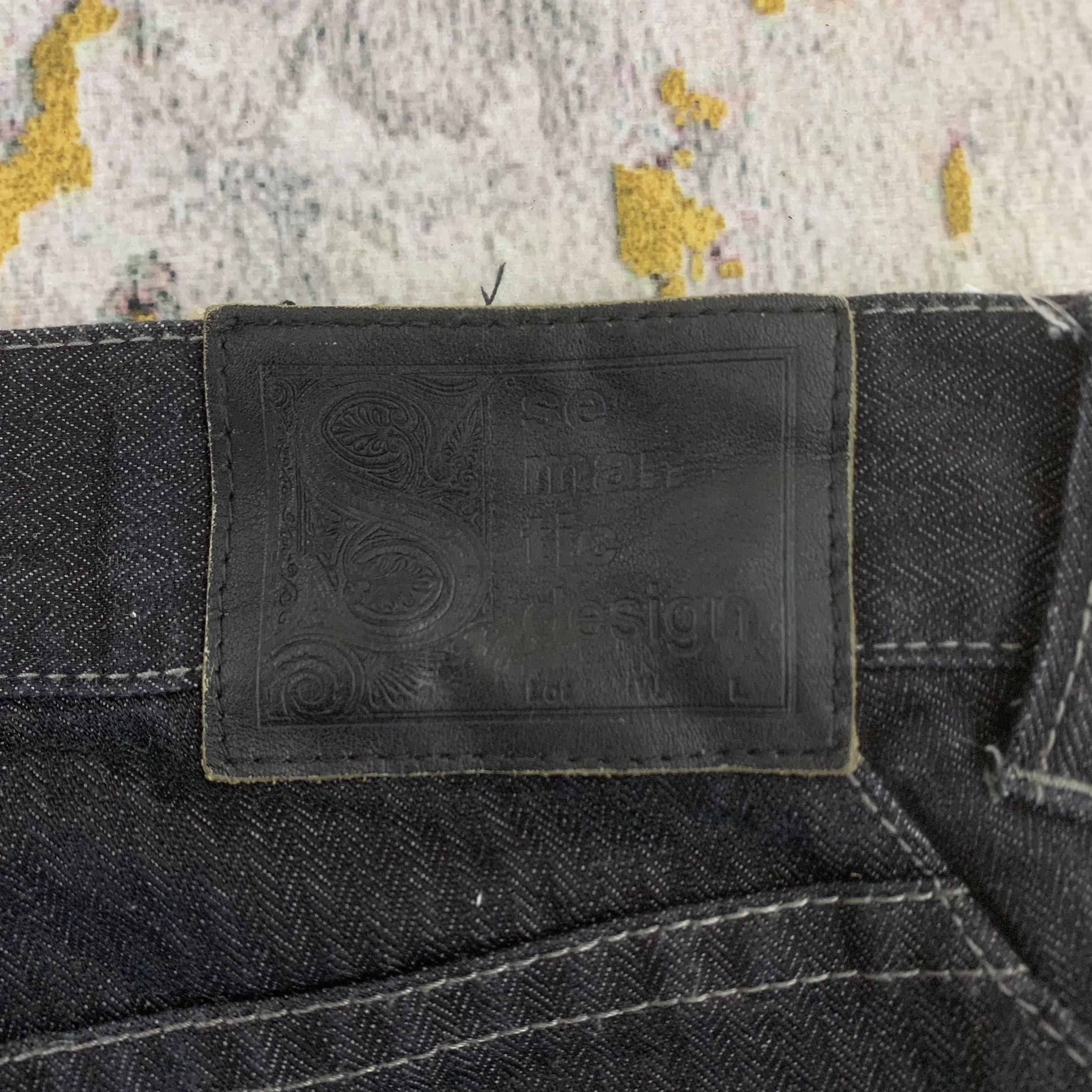 Japanese Brand Semantic Design Black Denim Low Waist Jeans Size 34" / US 12 / IT 48 - 7 Thumbnail