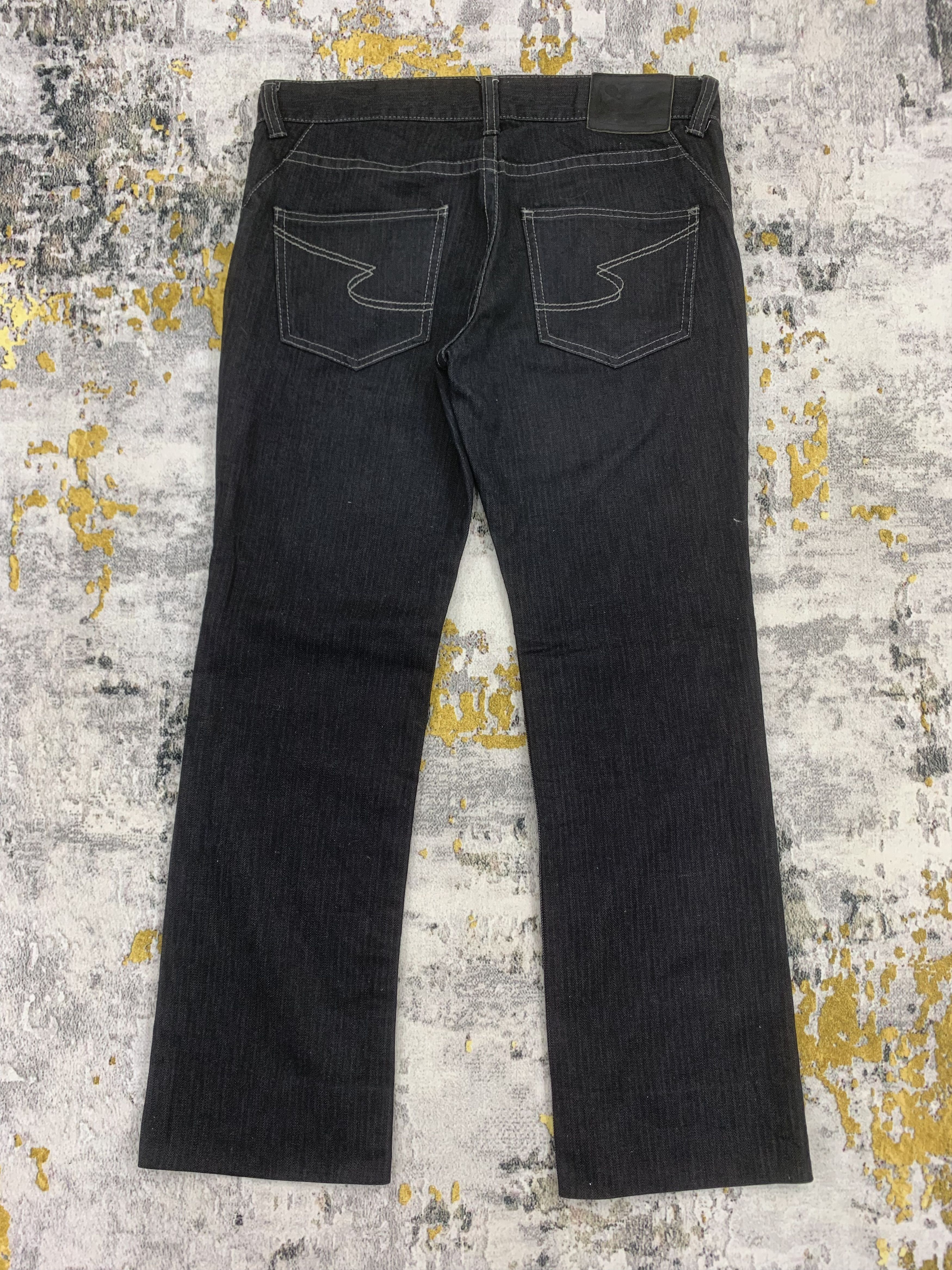 Japanese Brand Semantic Design Black Denim Low Waist Jeans Size 34" / US 12 / IT 48 - 5 Thumbnail