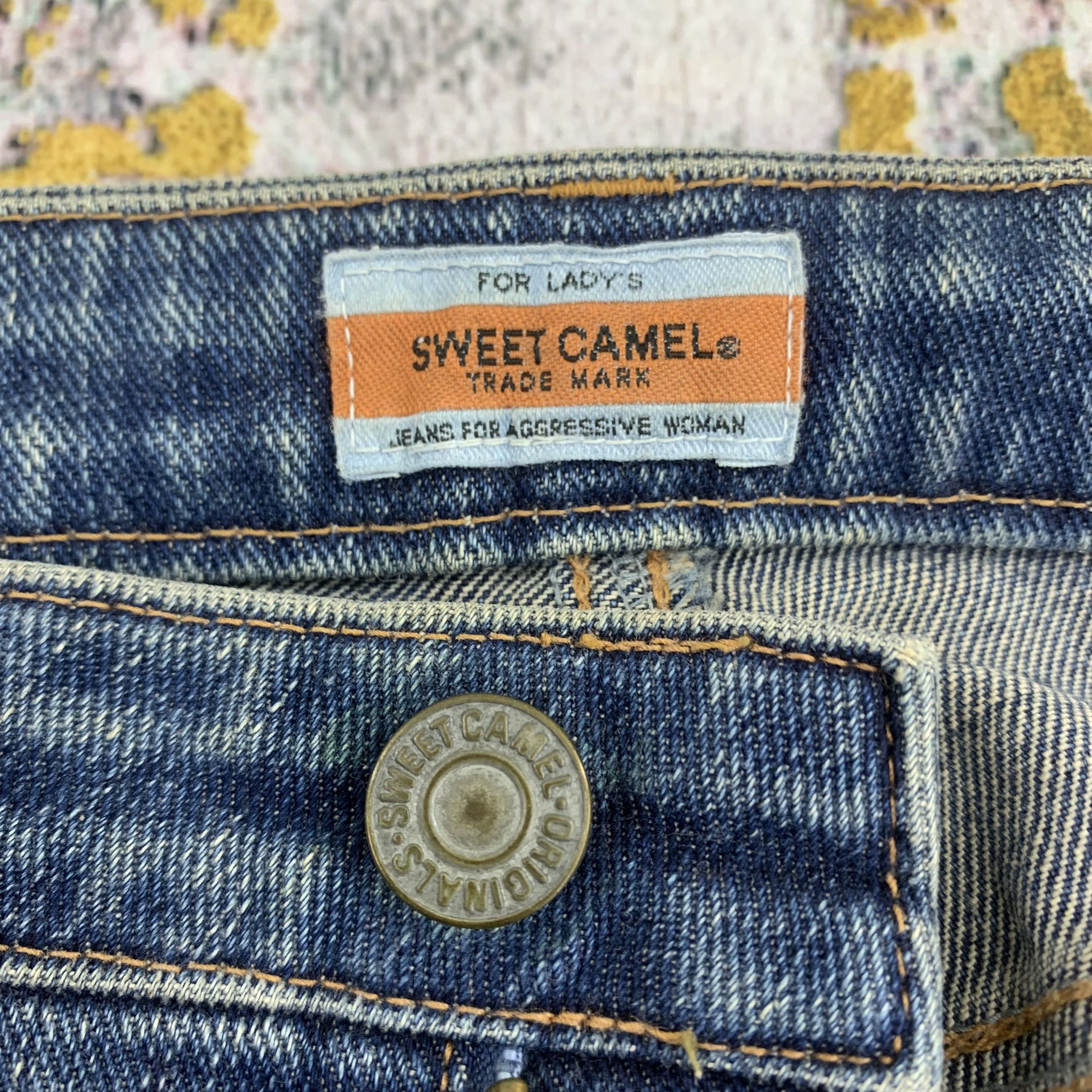 Japanese Brand Sweet Camel Flared Jeans Blue Denim Bootcut Oldschool Size 29" - 4 Thumbnail
