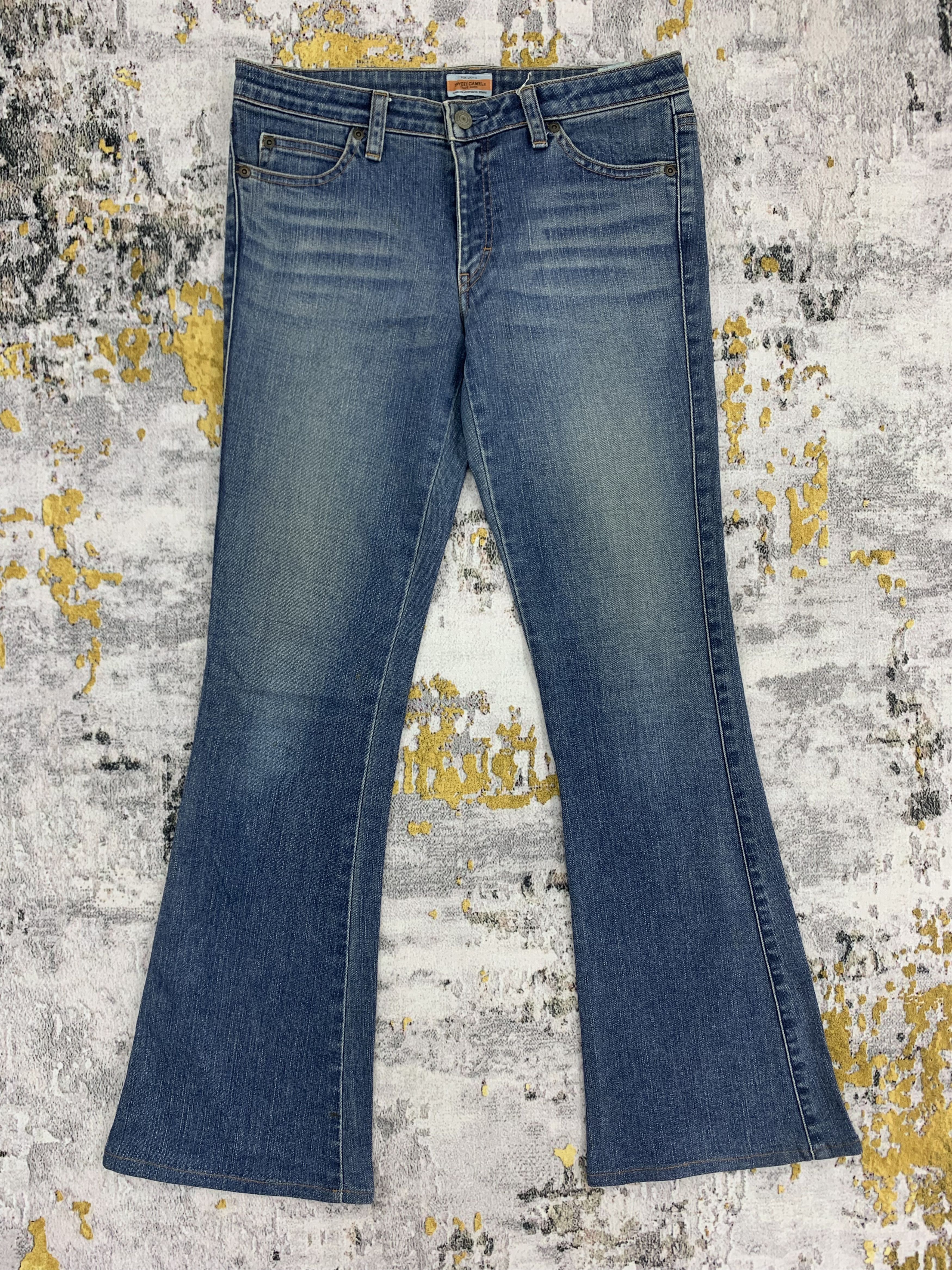 Japanese Brand Sweet Camel Flared Jeans Blue Denim Bootcut Oldschool Size 29" - 1 Thumbnail