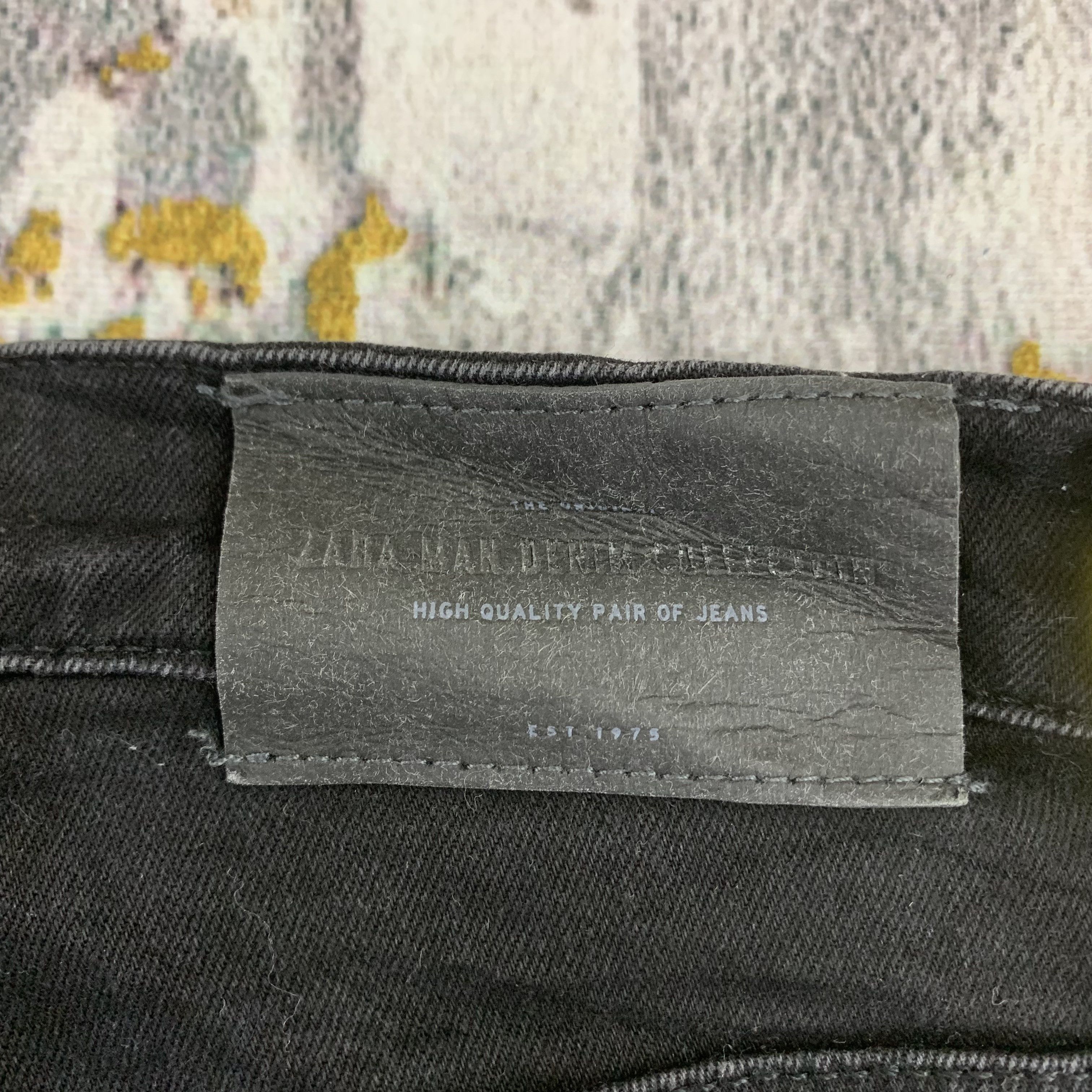 Zara Zara Man Denim Black Jeans Size US 28 / EU 44 - 8 Thumbnail