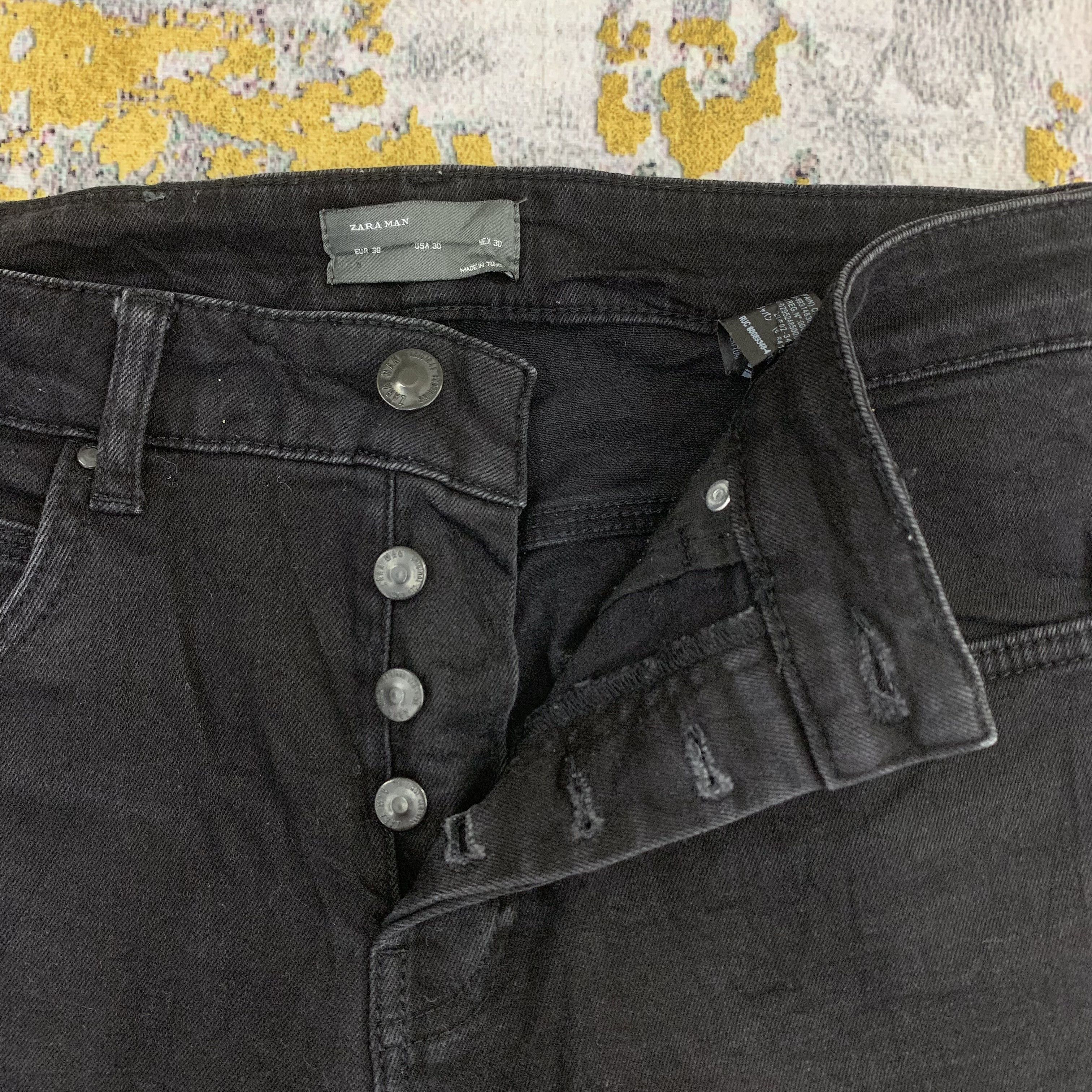 Zara Zara Man Denim Black Jeans Size US 28 / EU 44 - 4 Thumbnail