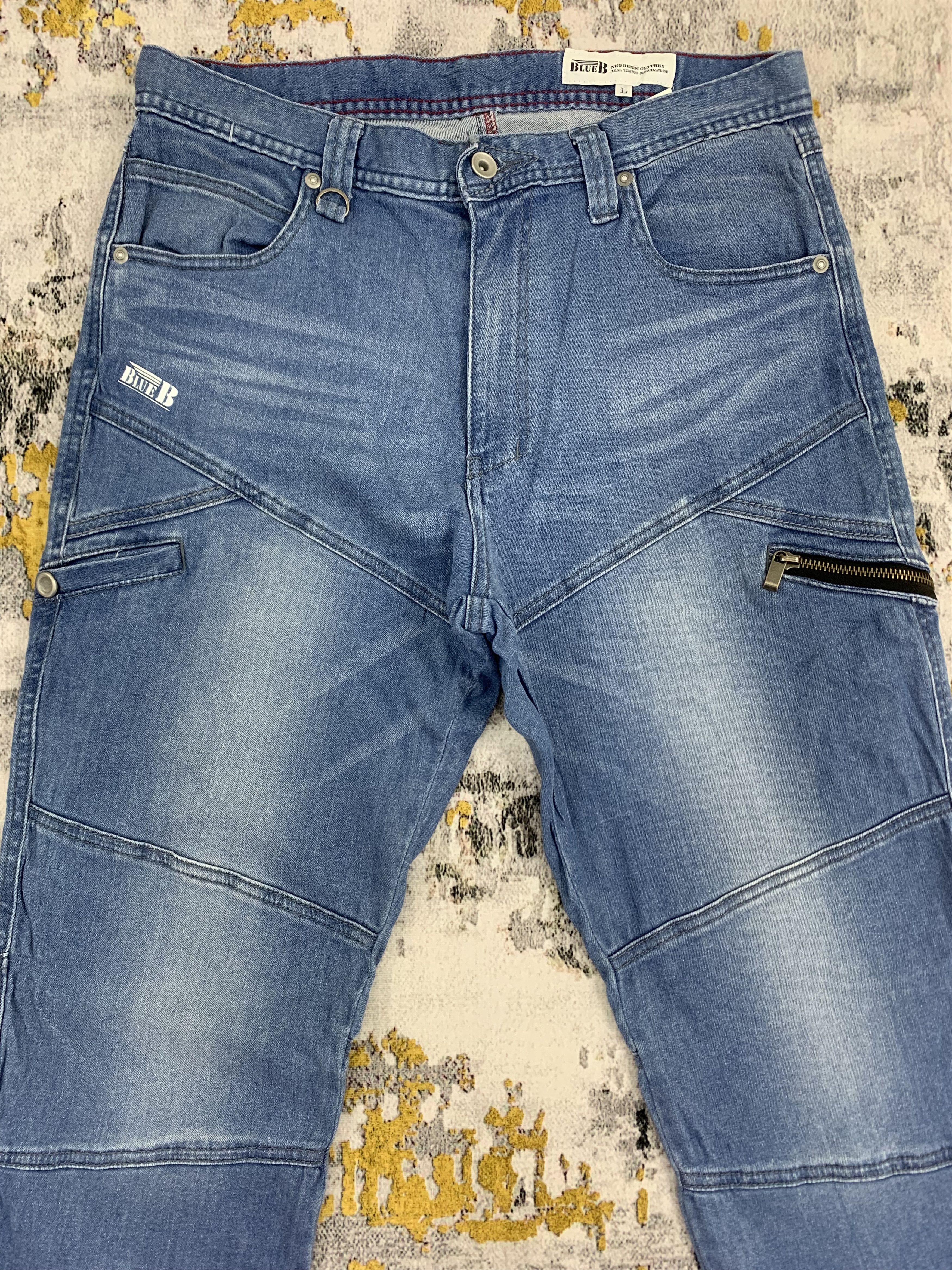 Japanese Brand Blue Jeans Cargo Pants Denim Size US 32 / EU 48 - 2 Thumbnail