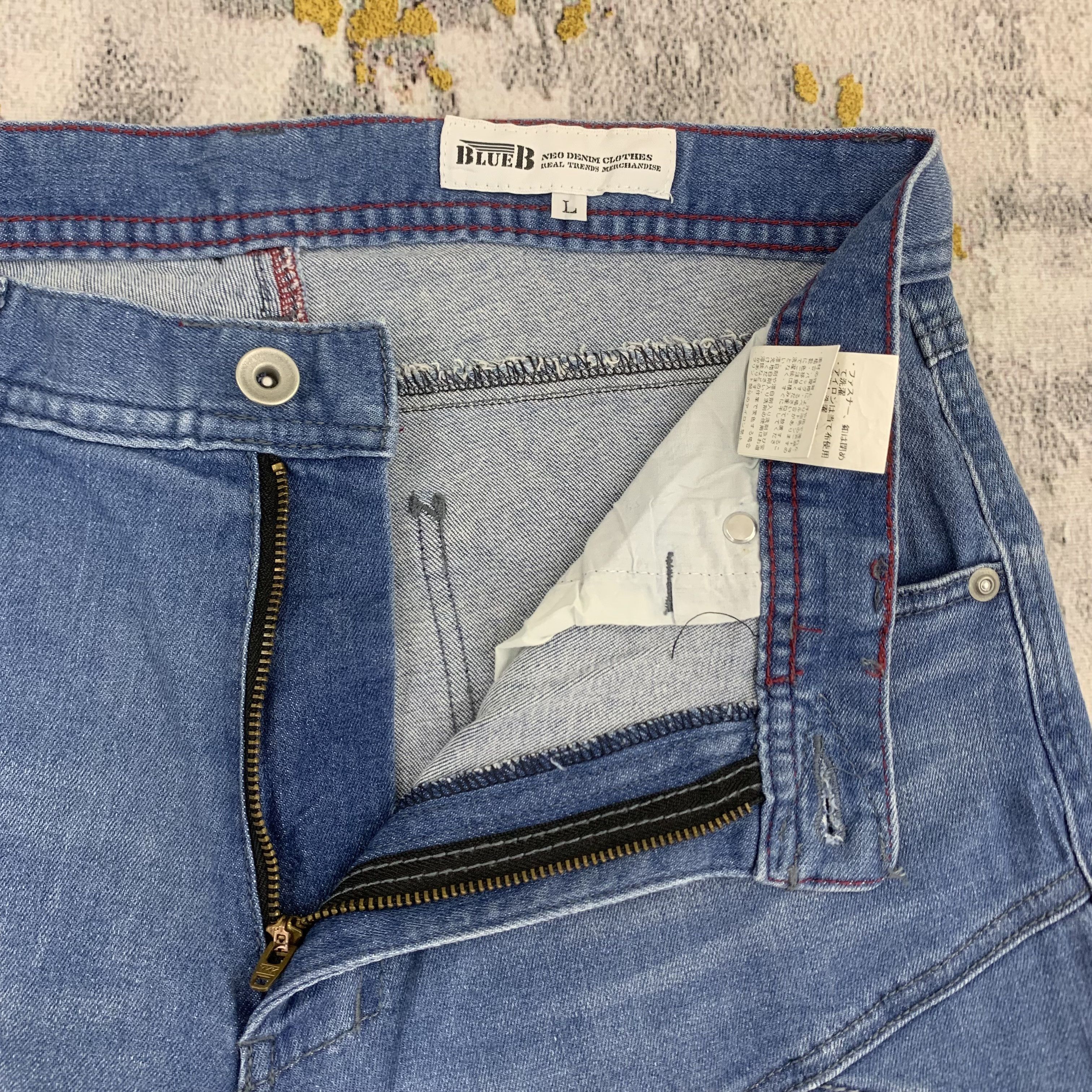 Japanese Brand Blue Jeans Cargo Pants Denim Size US 32 / EU 48 - 4 Thumbnail