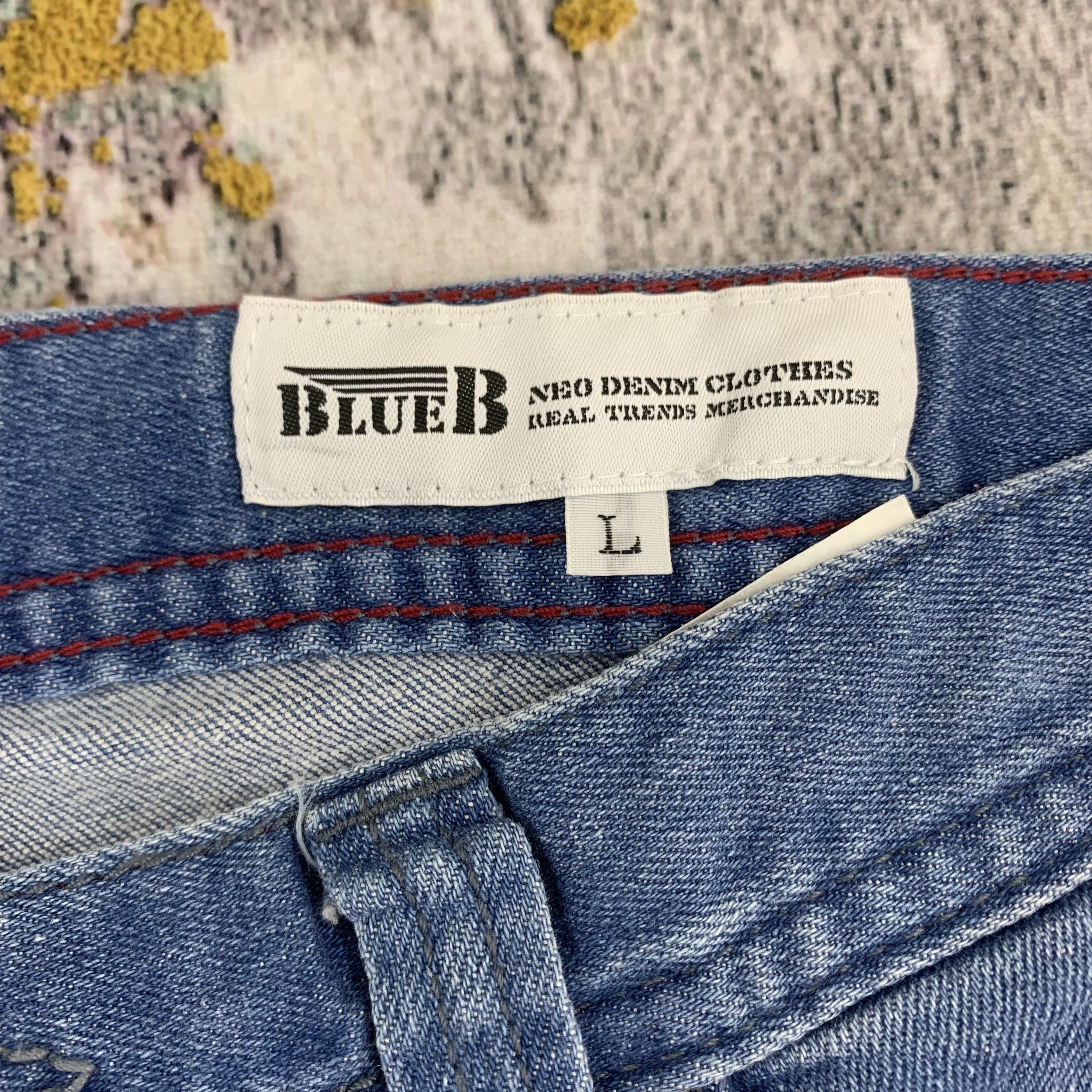 Japanese Brand Blue Jeans Cargo Pants Denim Size US 32 / EU 48 - 3 Thumbnail