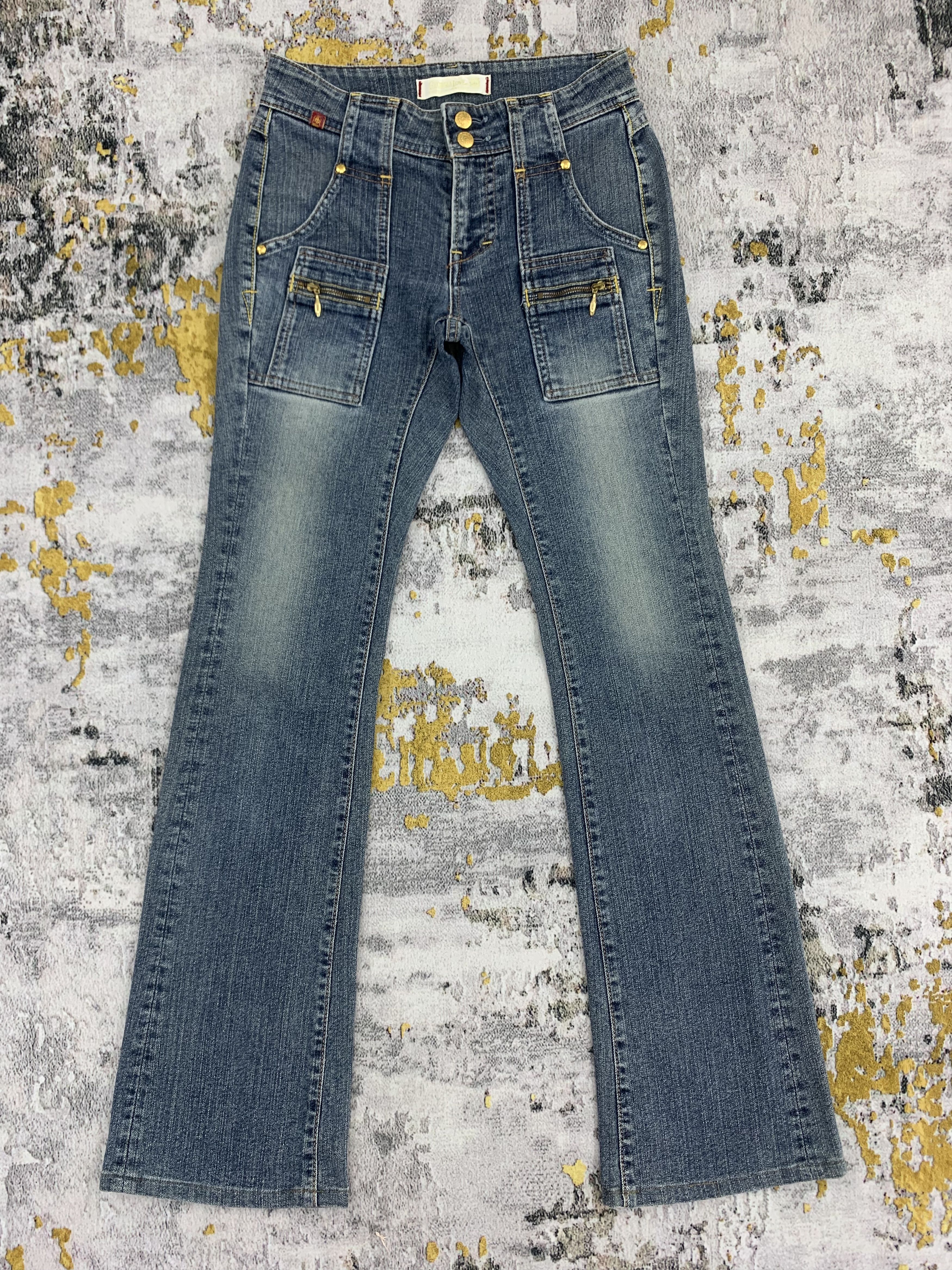 Japanese Brand Georgia Love Bush Pants Jeans Bootcut Flared Denim Size 25" / US 0 / IT 36 - 1 Thumbnail