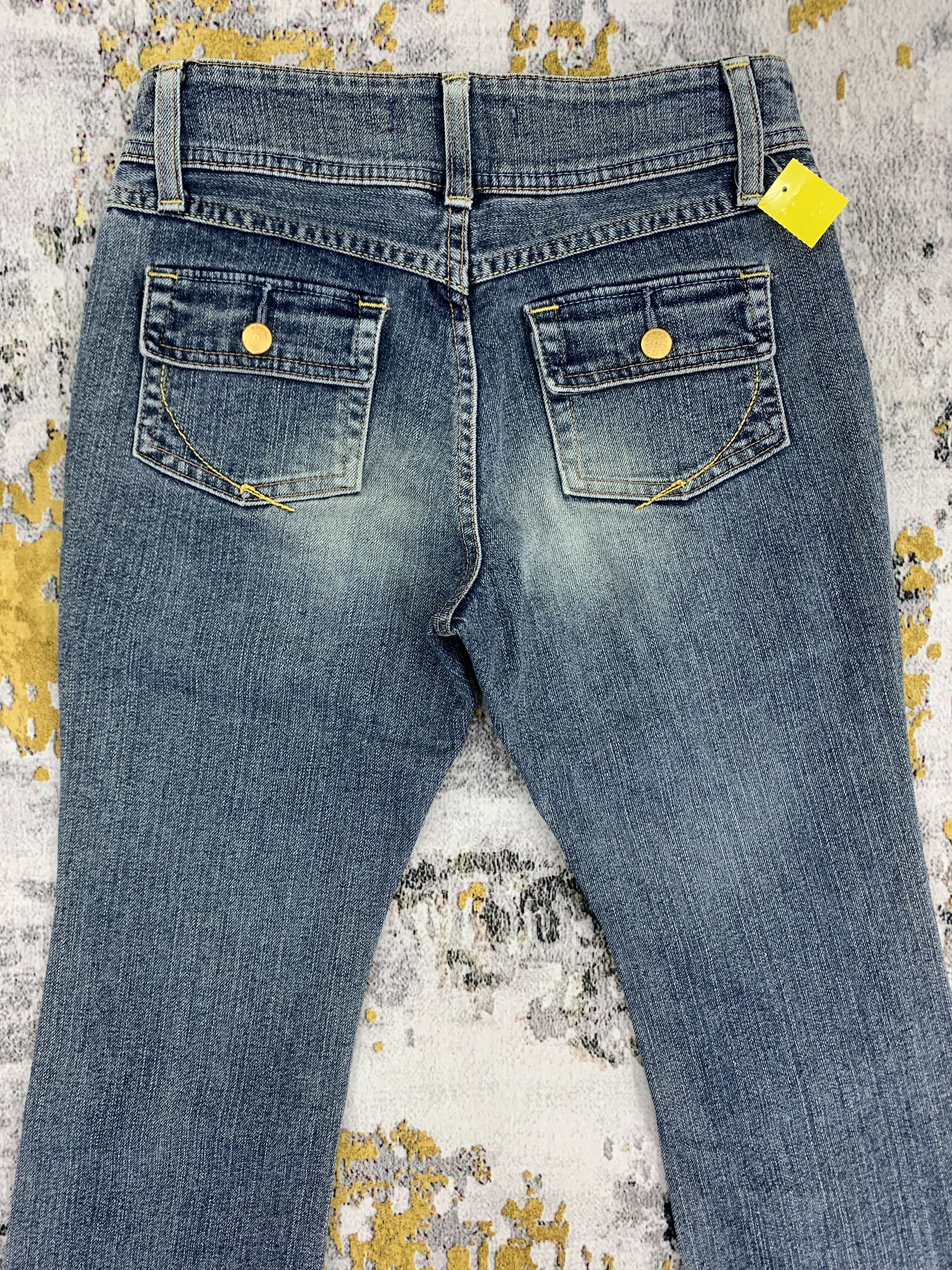 Japanese Brand Georgia Love Bush Pants Jeans Bootcut Flared Denim Size 25" / US 0 / IT 36 - 6 Thumbnail