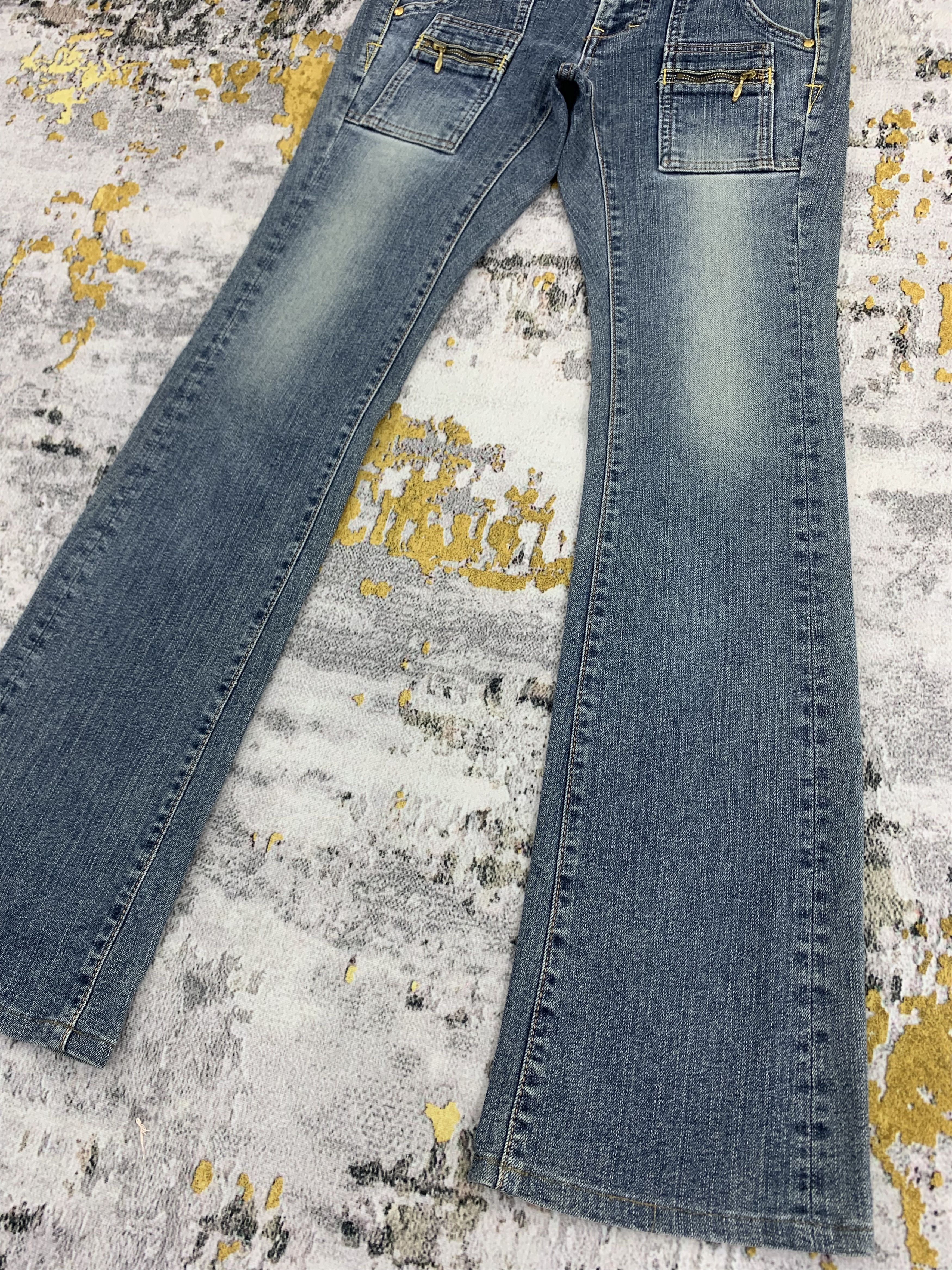 Japanese Brand Georgia Love Bush Pants Jeans Bootcut Flared Denim Size 25" / US 0 / IT 36 - 3 Thumbnail
