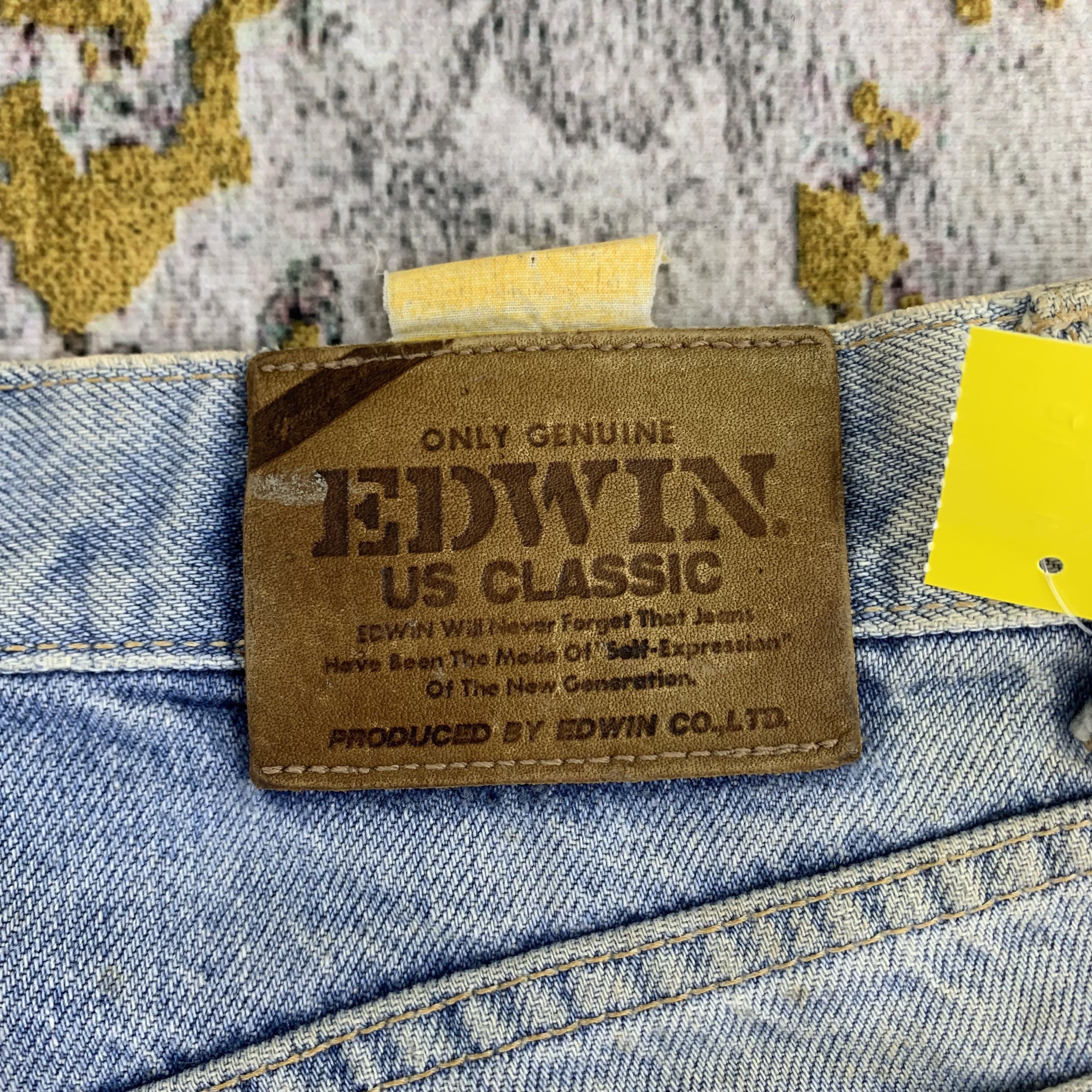 Edwin Vintage 80s Edwin Classic Jeans Dirty Blue Denim Ripped Size US 29 - 8 Thumbnail