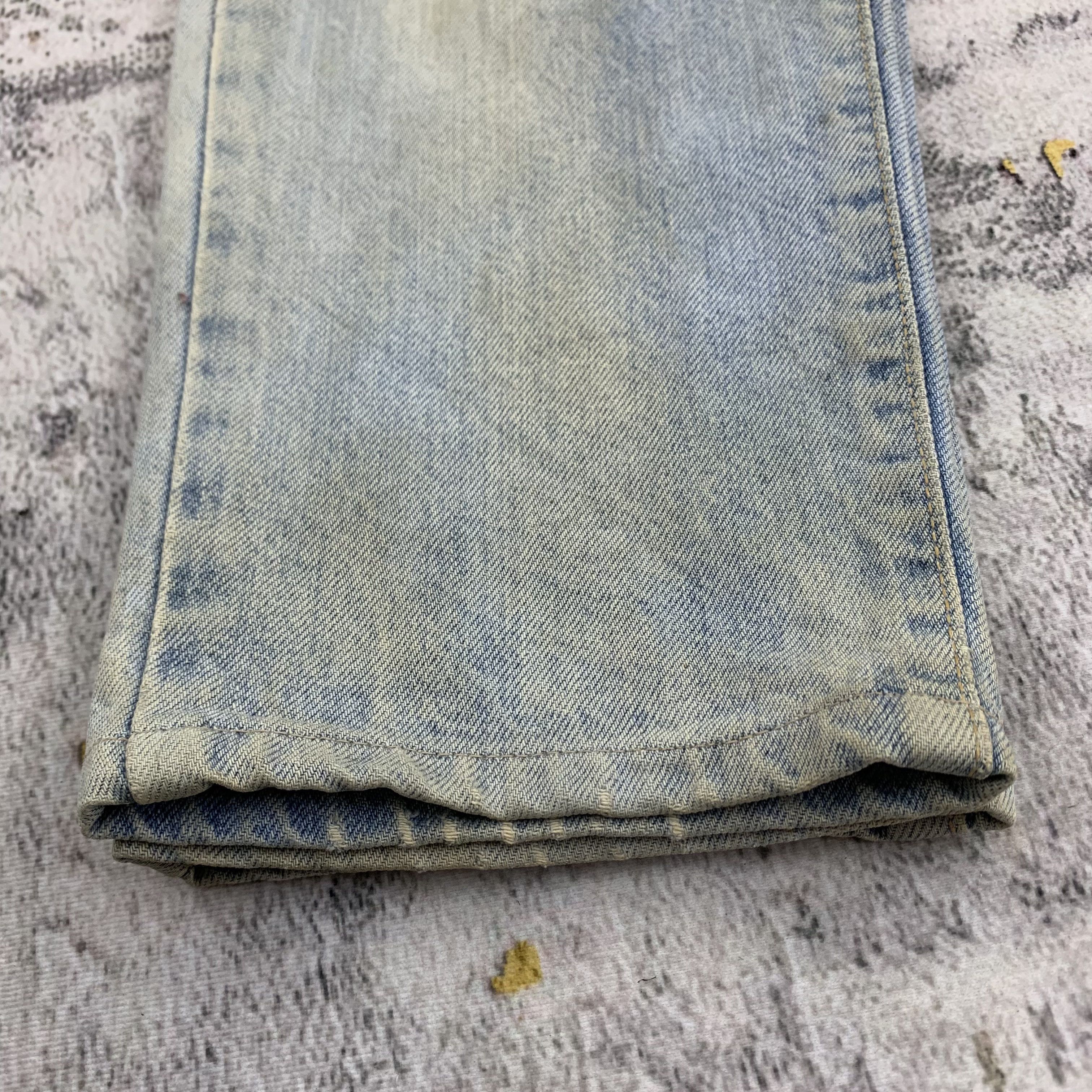 Edwin Vintage 80s Edwin Classic Jeans Dirty Blue Denim Ripped Size US 29 - 9 Thumbnail