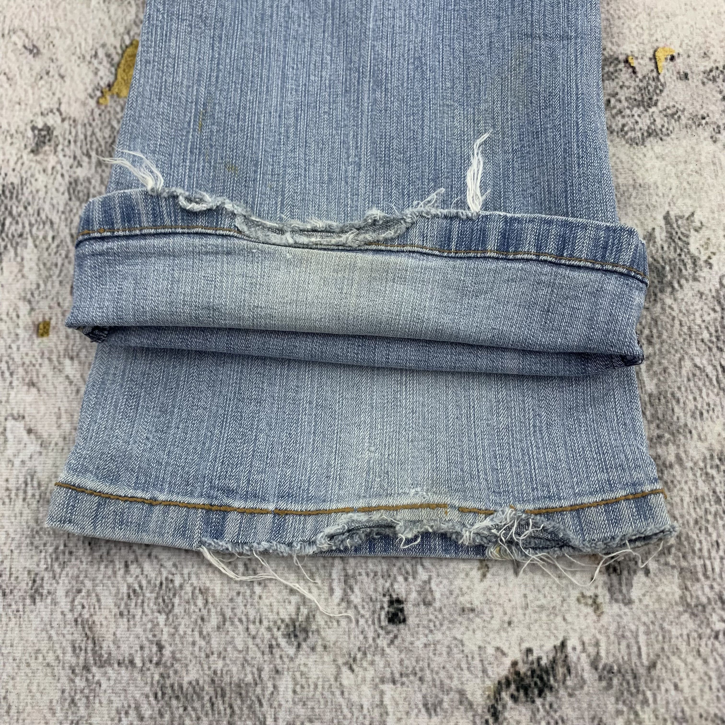 Japanese Brand Flared Jeans Bootcut Style Rufus Light Blue Bush Pants Size 26" / US 2 / IT 38 - 7 Thumbnail