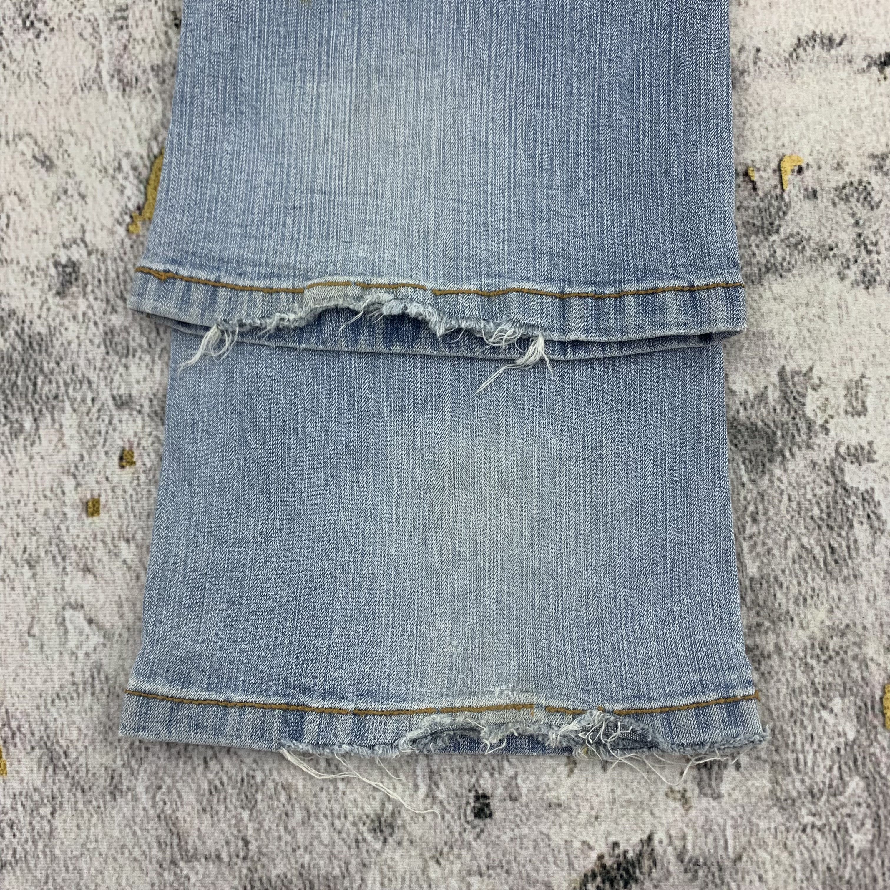 Japanese Brand Flared Jeans Bootcut Style Rufus Light Blue Bush Pants Size 26" / US 2 / IT 38 - 6 Thumbnail