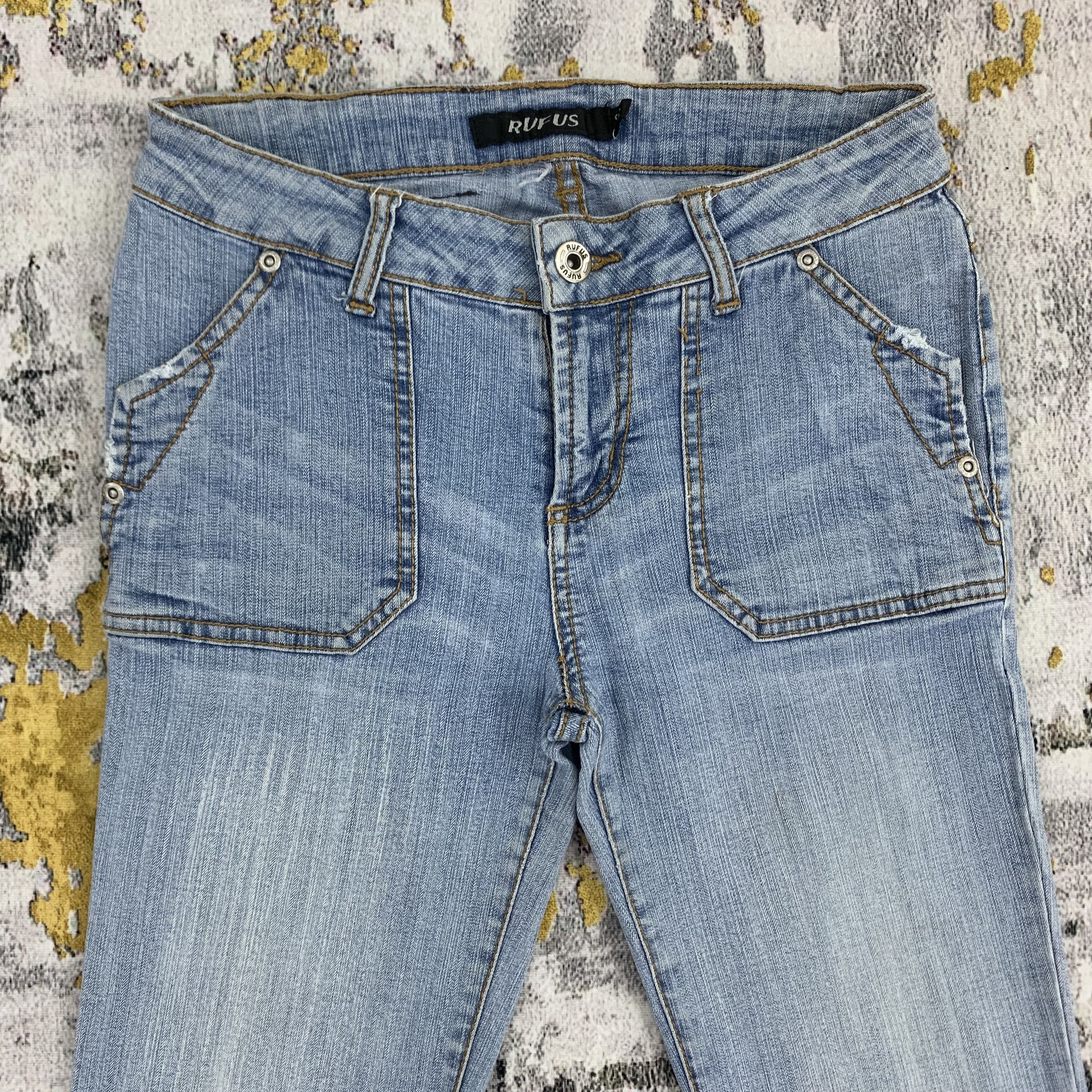 Japanese Brand Flared Jeans Bootcut Style Rufus Light Blue Bush Pants Size 26" / US 2 / IT 38 - 2 Thumbnail