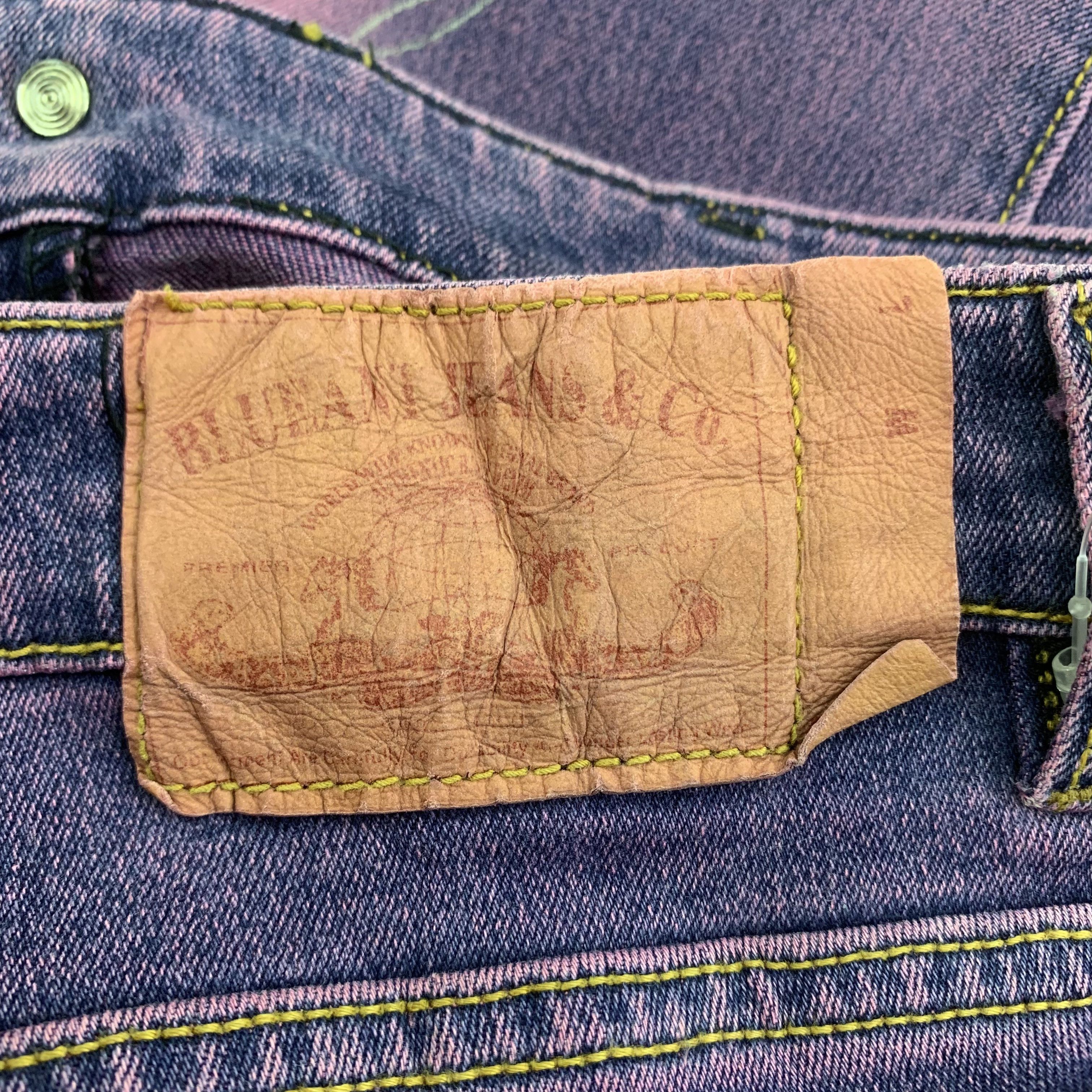 Japanese Brand Violet Blueant Jeans Bootcut Flared Denim Girl Printed Size 29" - 9 Thumbnail