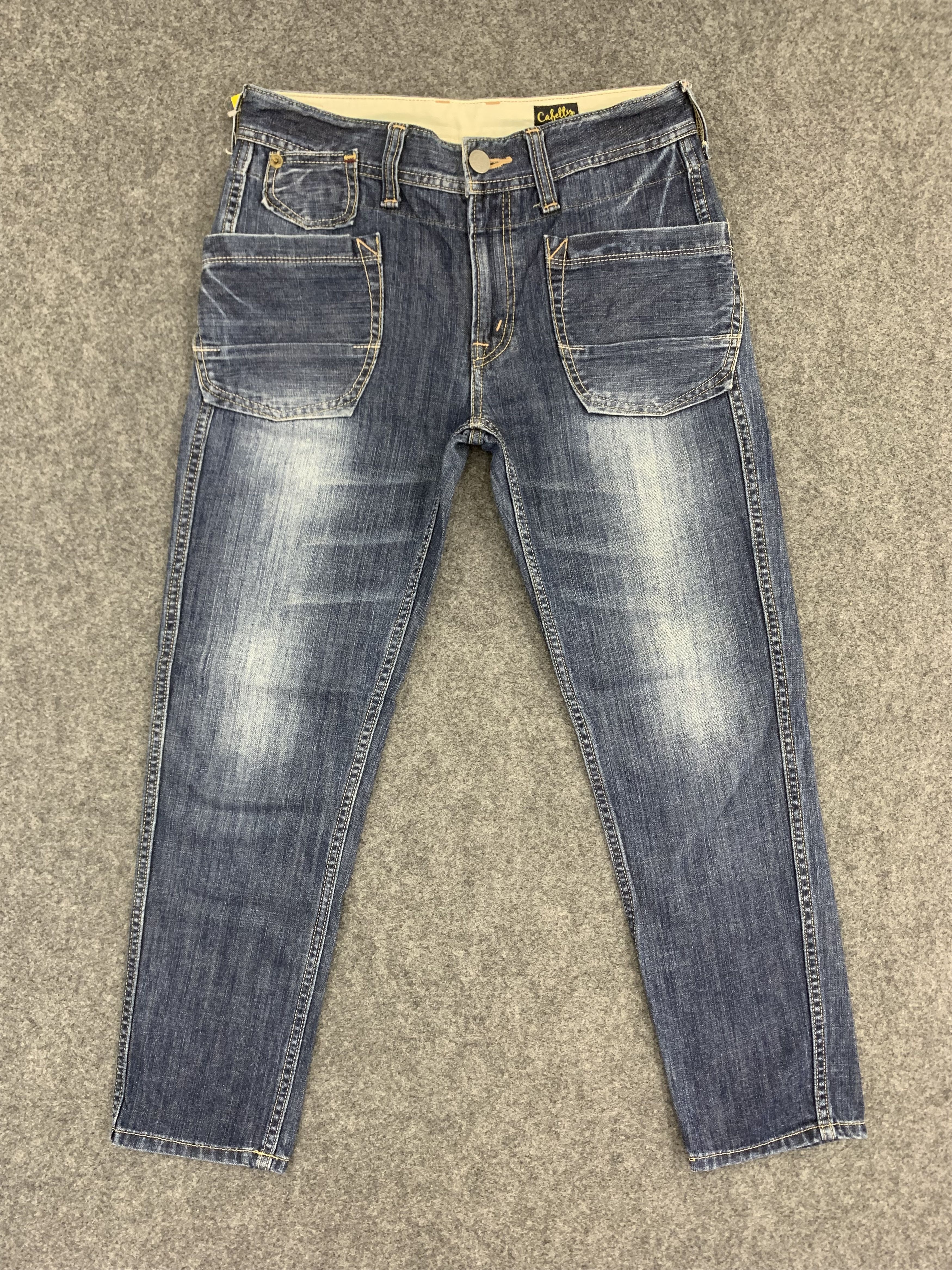 Japanese Brand Bush Pants Caffety Jeans Blue Denim size 30 Size 30" / US 8 / IT 44 - 1 Thumbnail