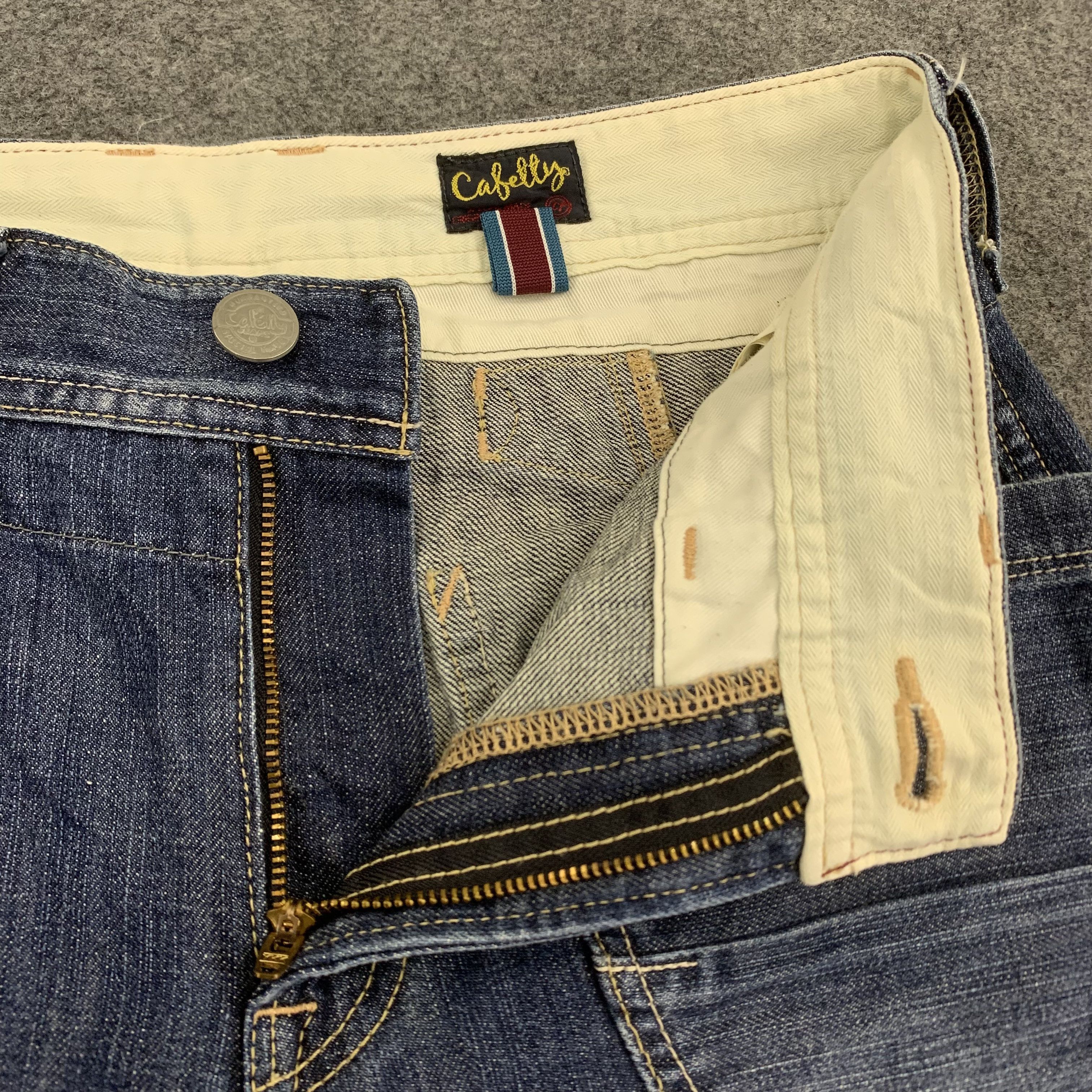 Japanese Brand Bush Pants Caffety Jeans Blue Denim size 30 Size 30" / US 8 / IT 44 - 3 Thumbnail