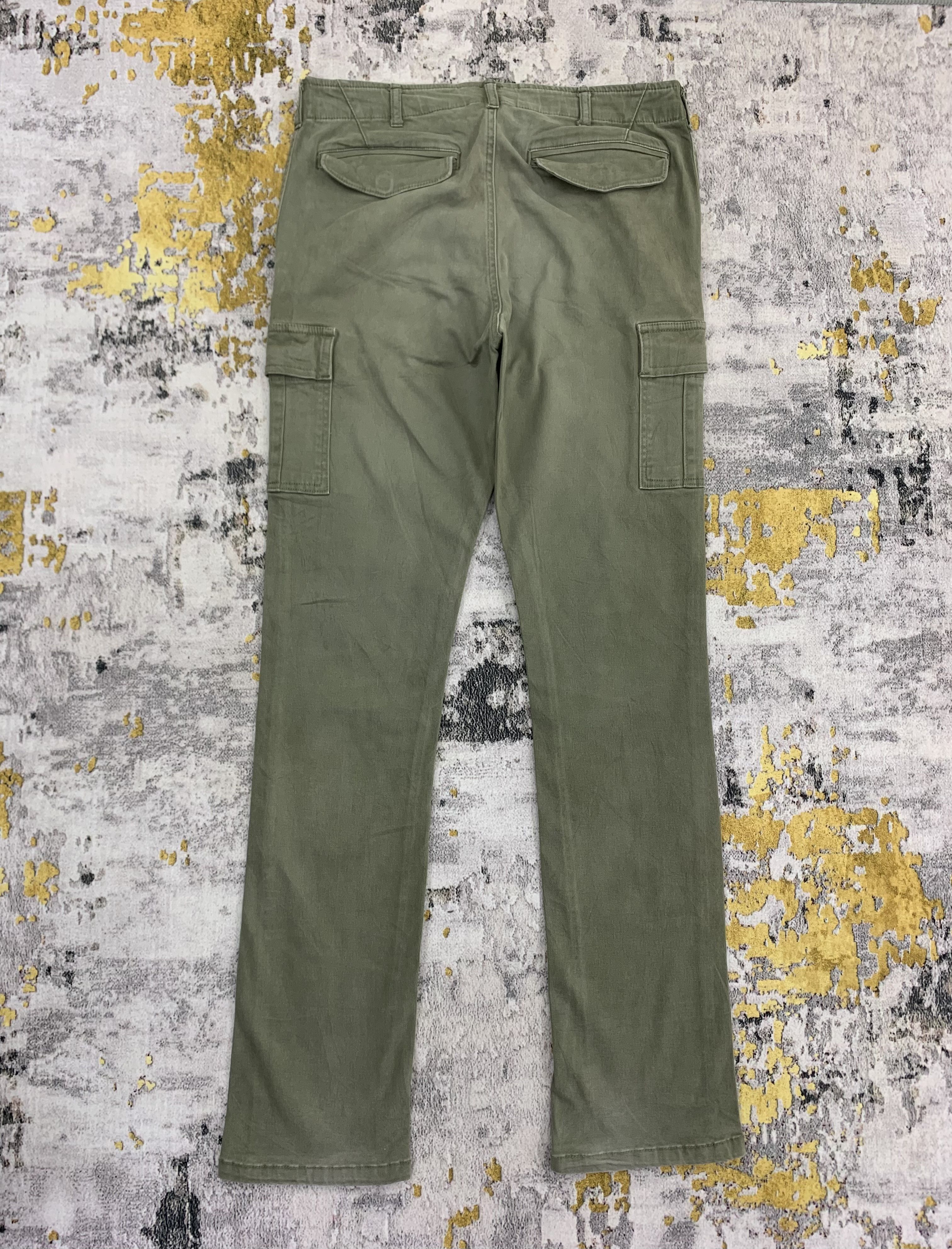 Japanese Brand Vintage Cargo Pants Multi Pocket Olive Green Size US 31 - 3 Thumbnail