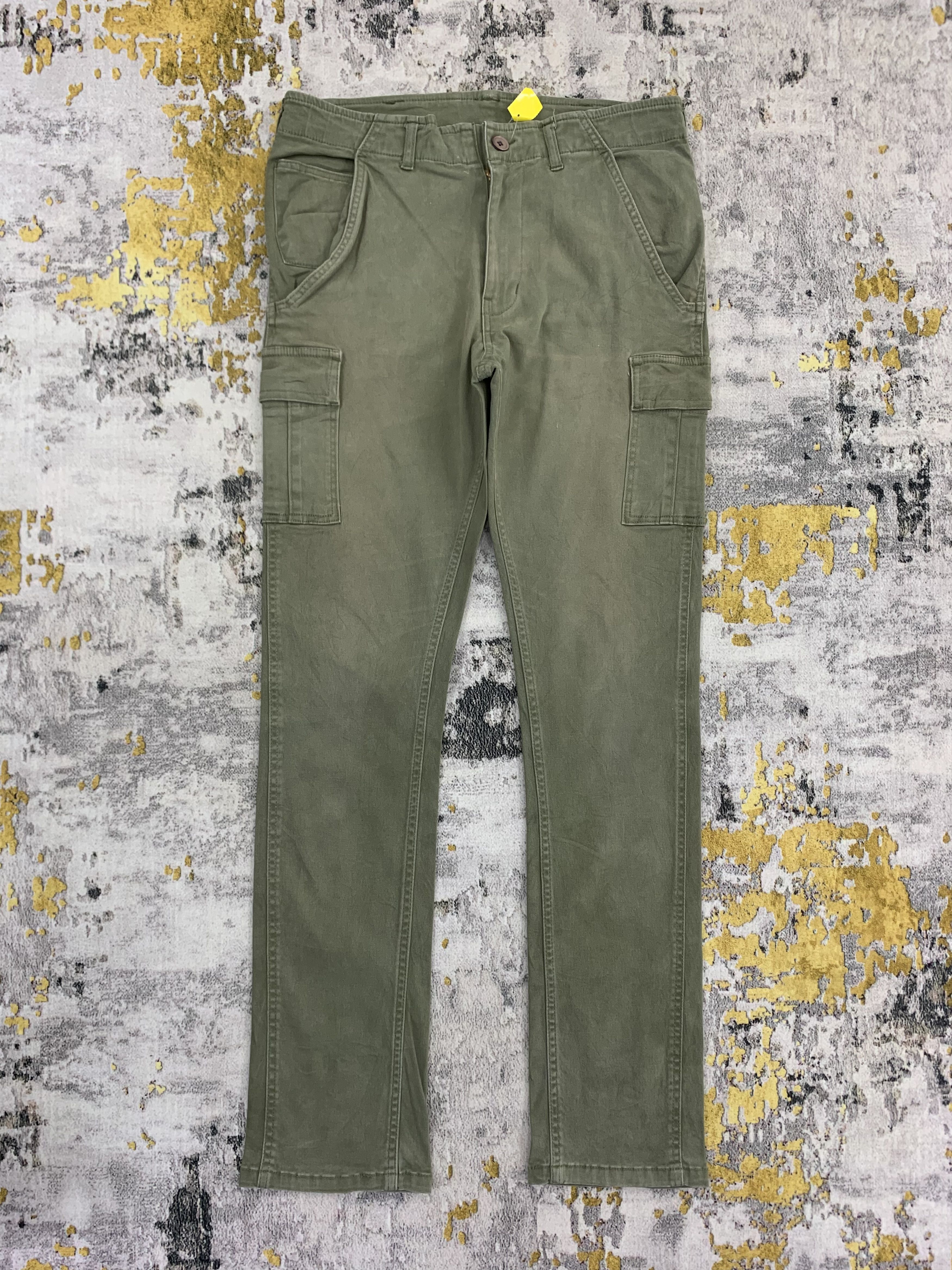 Japanese Brand Vintage Cargo Pants Multi Pocket Olive Green Size US 31 - 1 Thumbnail