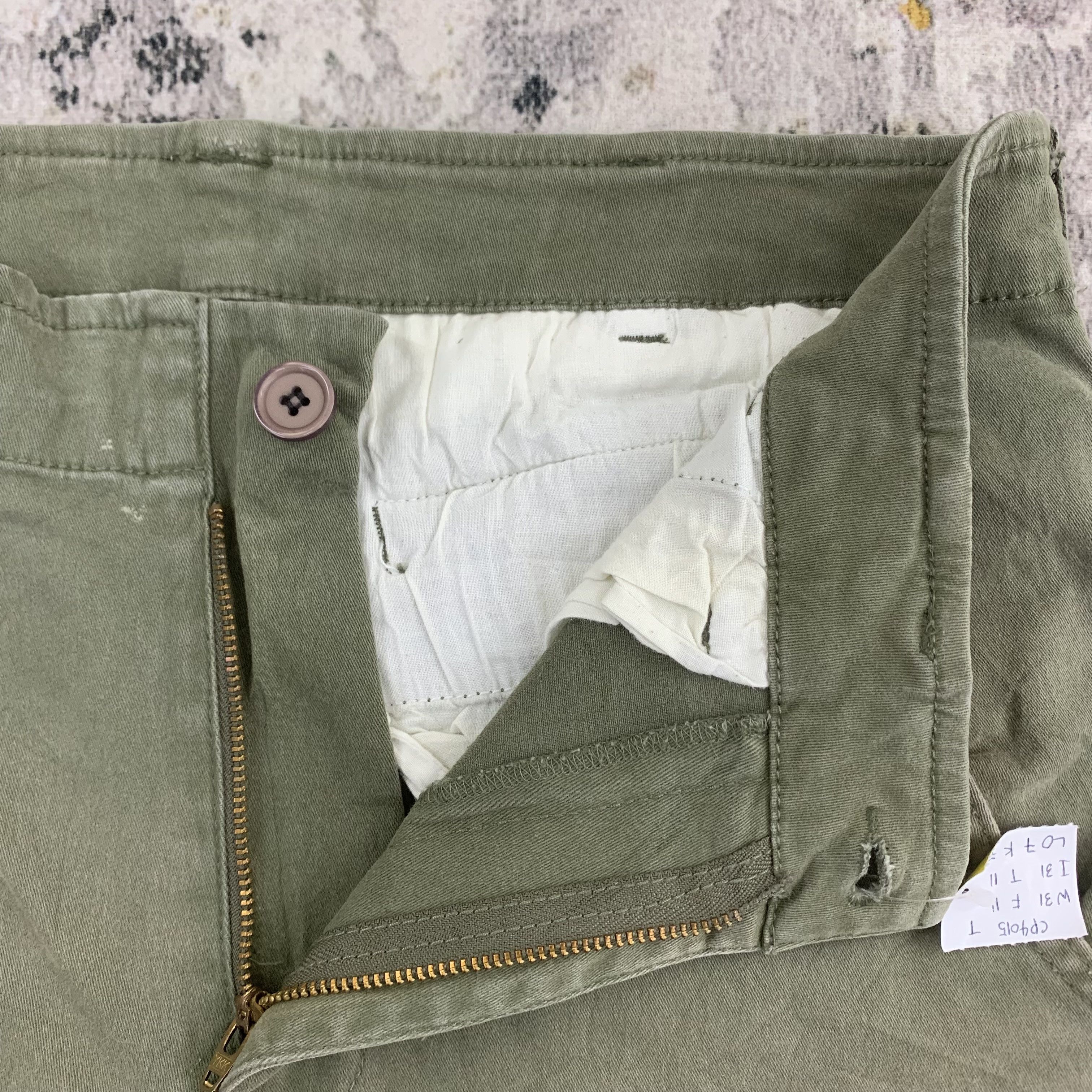 Japanese Brand Vintage Cargo Pants Multi Pocket Olive Green Size US 31 - 5 Thumbnail