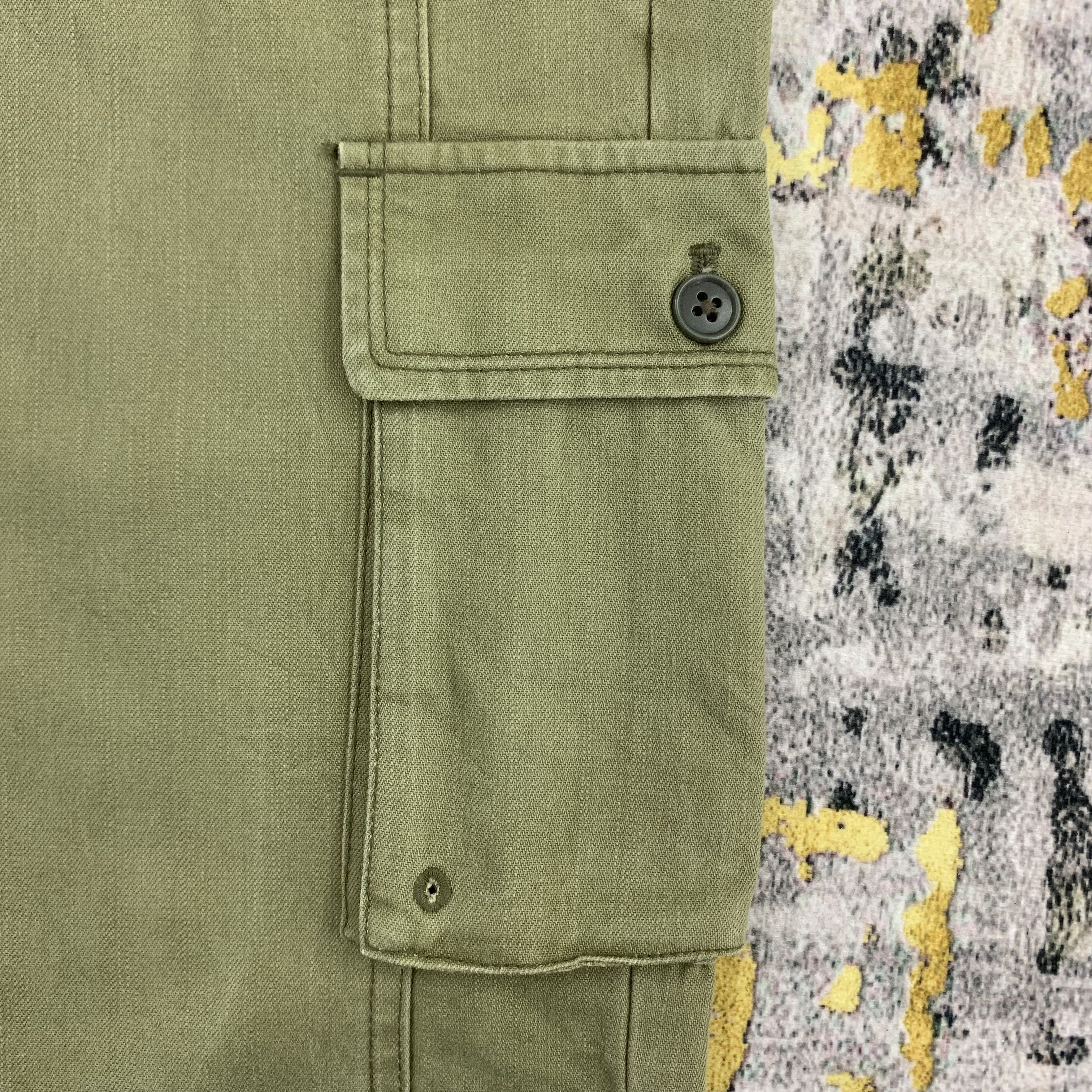 Japanese Brand Eastboy Cargo Pants Multi Pocket Olive Green Size US 31 - 4 Thumbnail