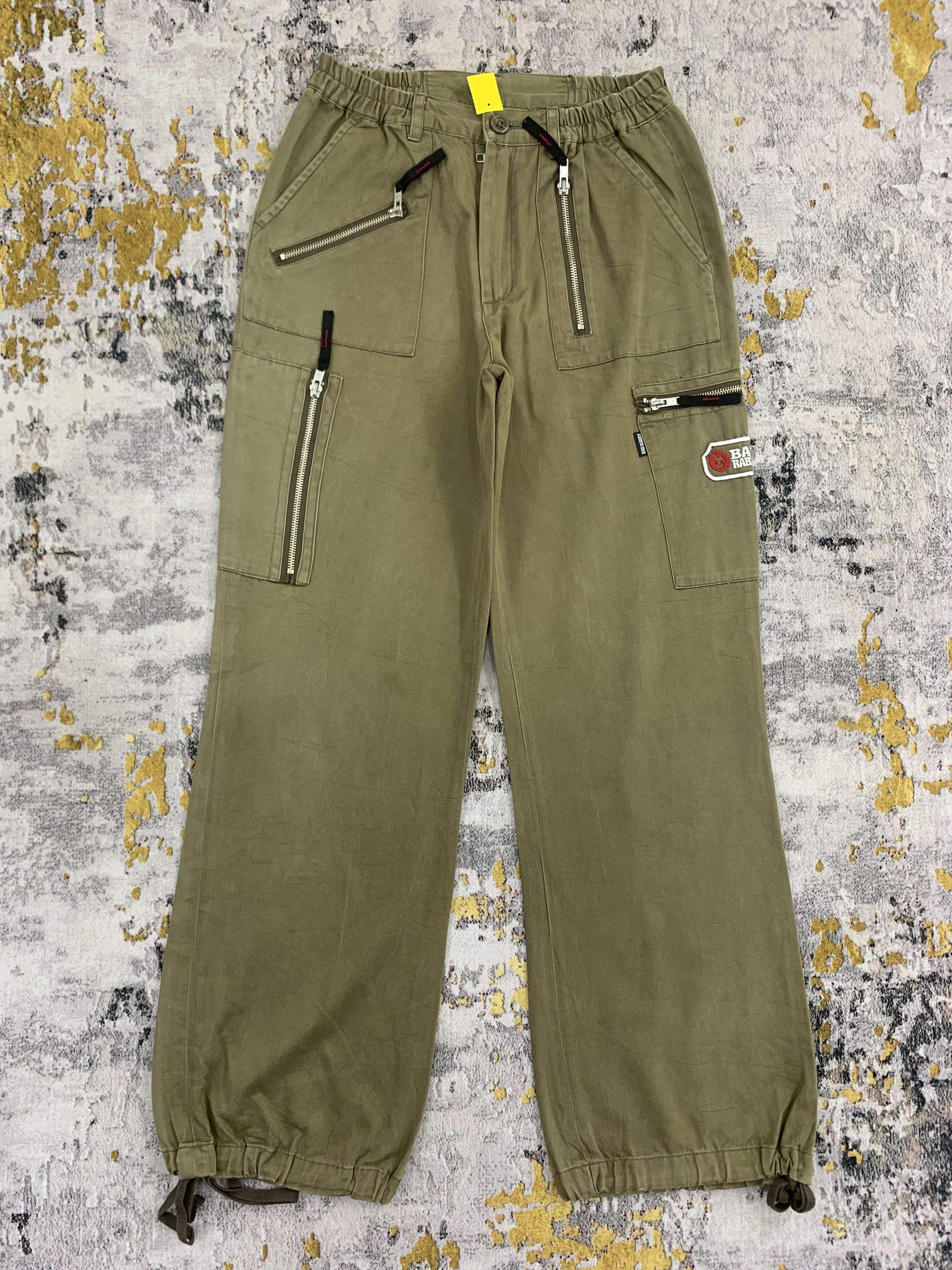 Japanese Brand Bad Rabby Cargo Pants Zip Multi Pocket Stretch Size 26" / US 2 / IT 38 - 1 Thumbnail