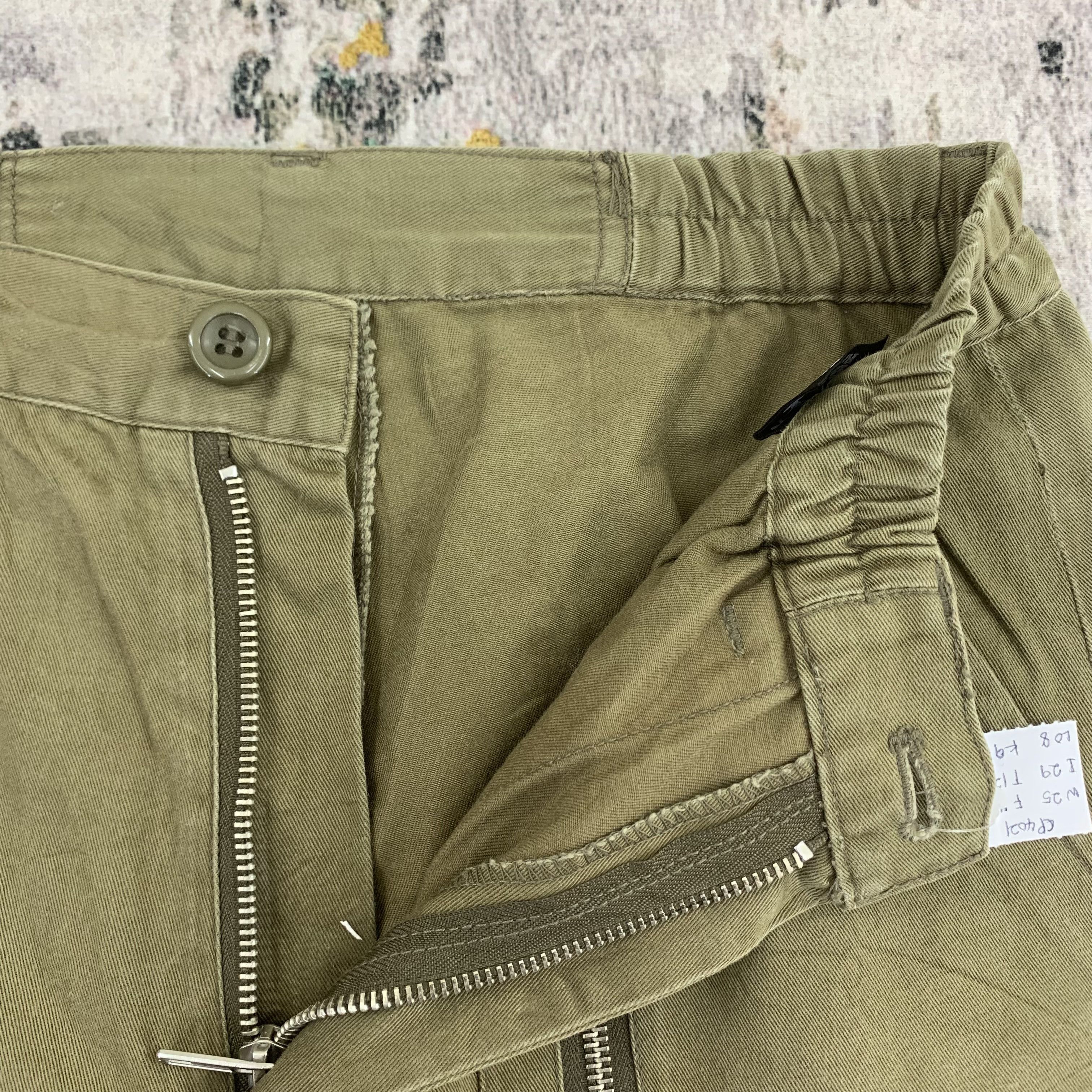 Japanese Brand Bad Rabby Cargo Pants Zip Multi Pocket Stretch Size 26" / US 2 / IT 38 - 5 Thumbnail