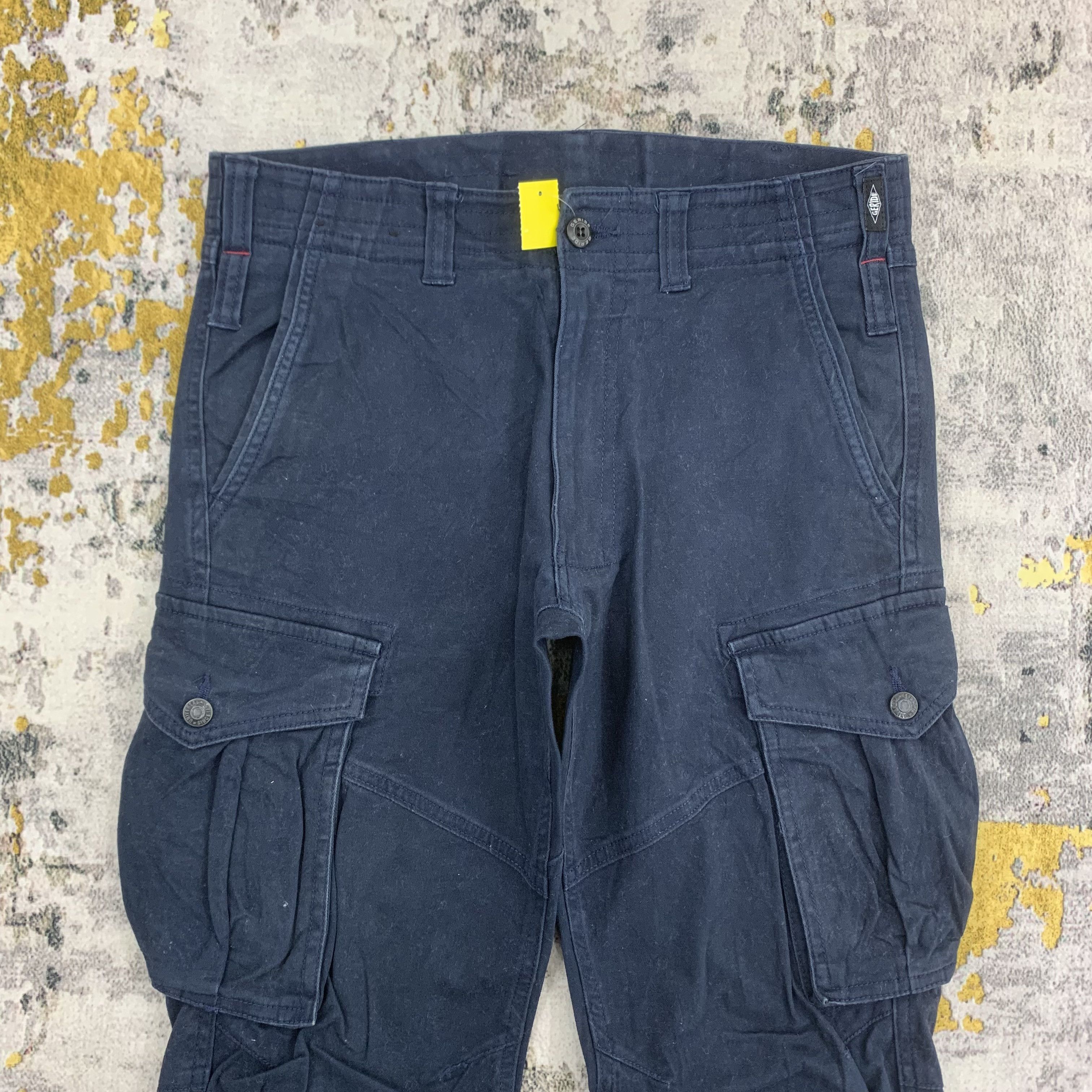 Japanese Brand Geride Navy Blue Cargo Pants Multipocket 30x40 Size US 30 / EU 46 - 2 Thumbnail