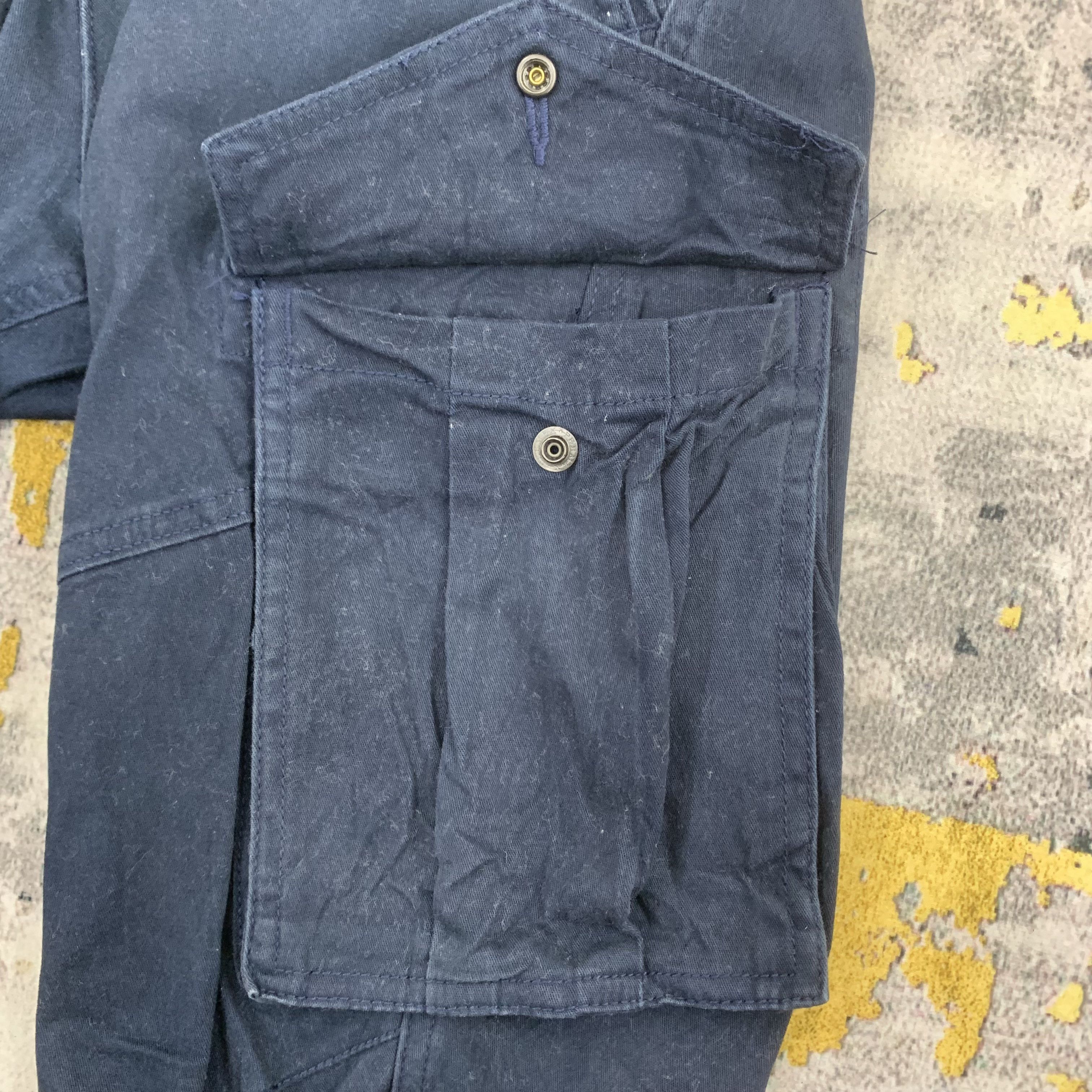Japanese Brand Geride Navy Blue Cargo Pants Multipocket 30x40 Size US 30 / EU 46 - 4 Thumbnail