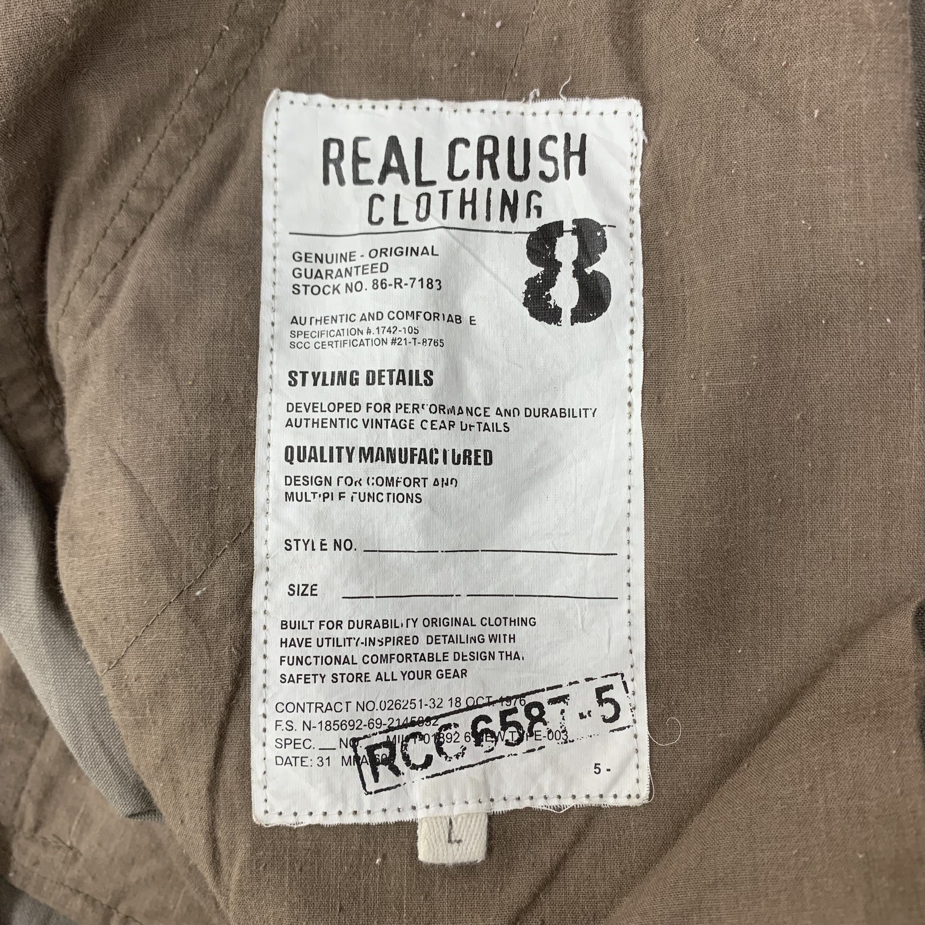Japanese Brand Real Crush Clothing Cargo Pants Camouflage Tactical 33x43 Size US 33 - 13 Thumbnail