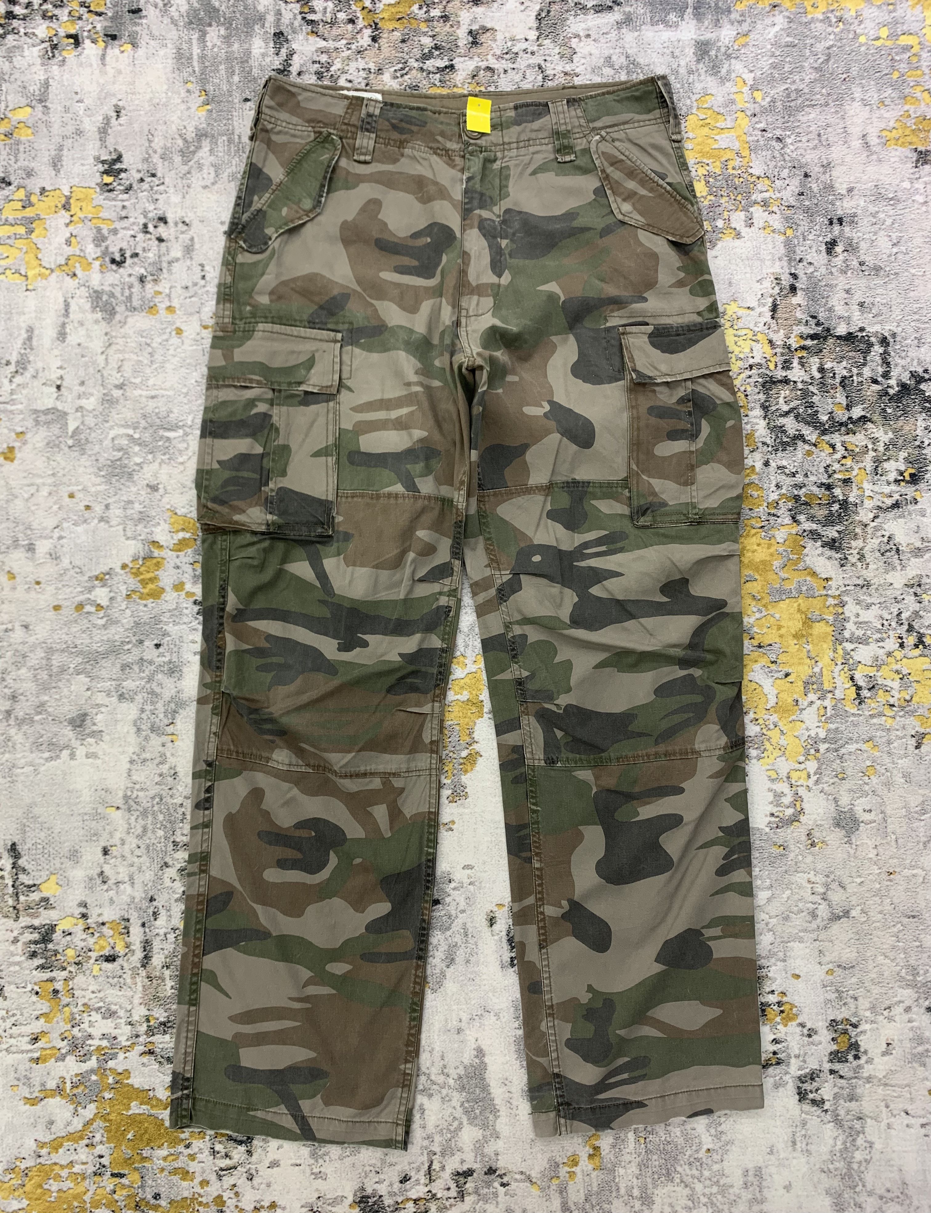 Japanese Brand Real Crush Clothing Cargo Pants Camouflage Tactical 33x43 Size US 33 - 1 Thumbnail