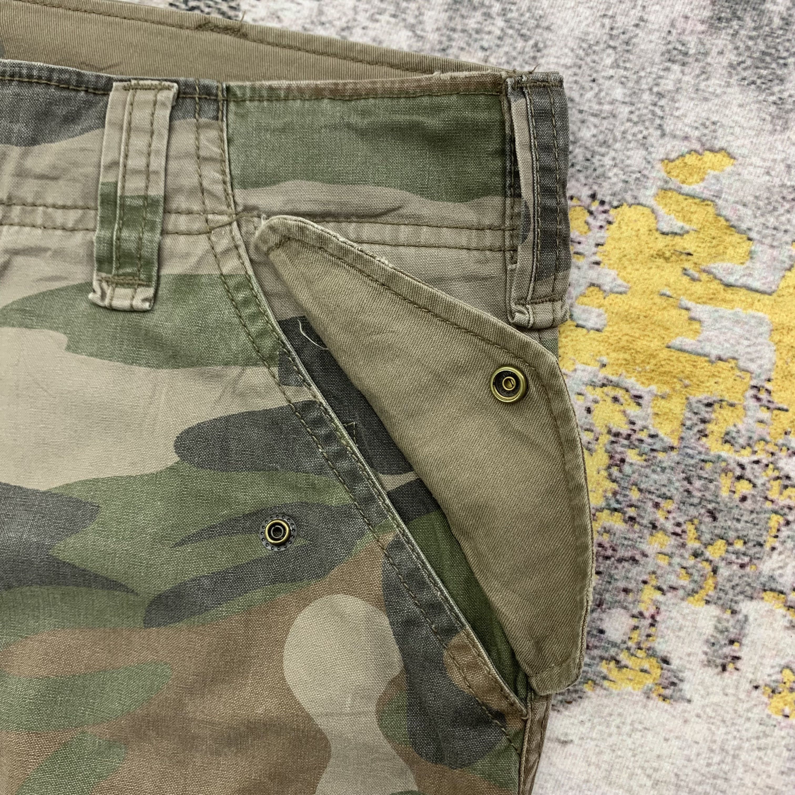 Japanese Brand Real Crush Clothing Cargo Pants Camouflage Tactical 33x43 Size US 33 - 5 Thumbnail