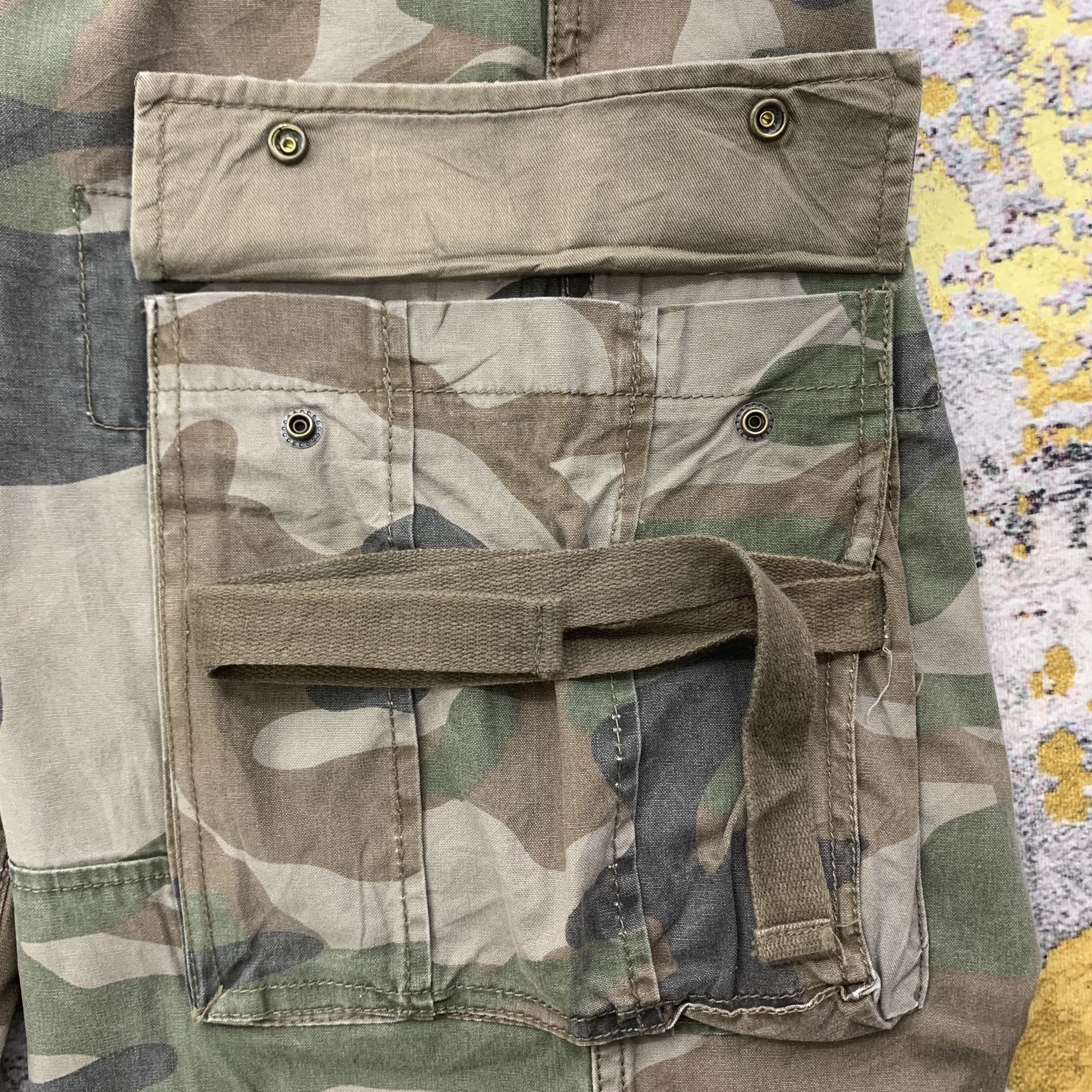 Japanese Brand Real Crush Clothing Cargo Pants Camouflage Tactical 33x43 Size US 33 - 6 Thumbnail
