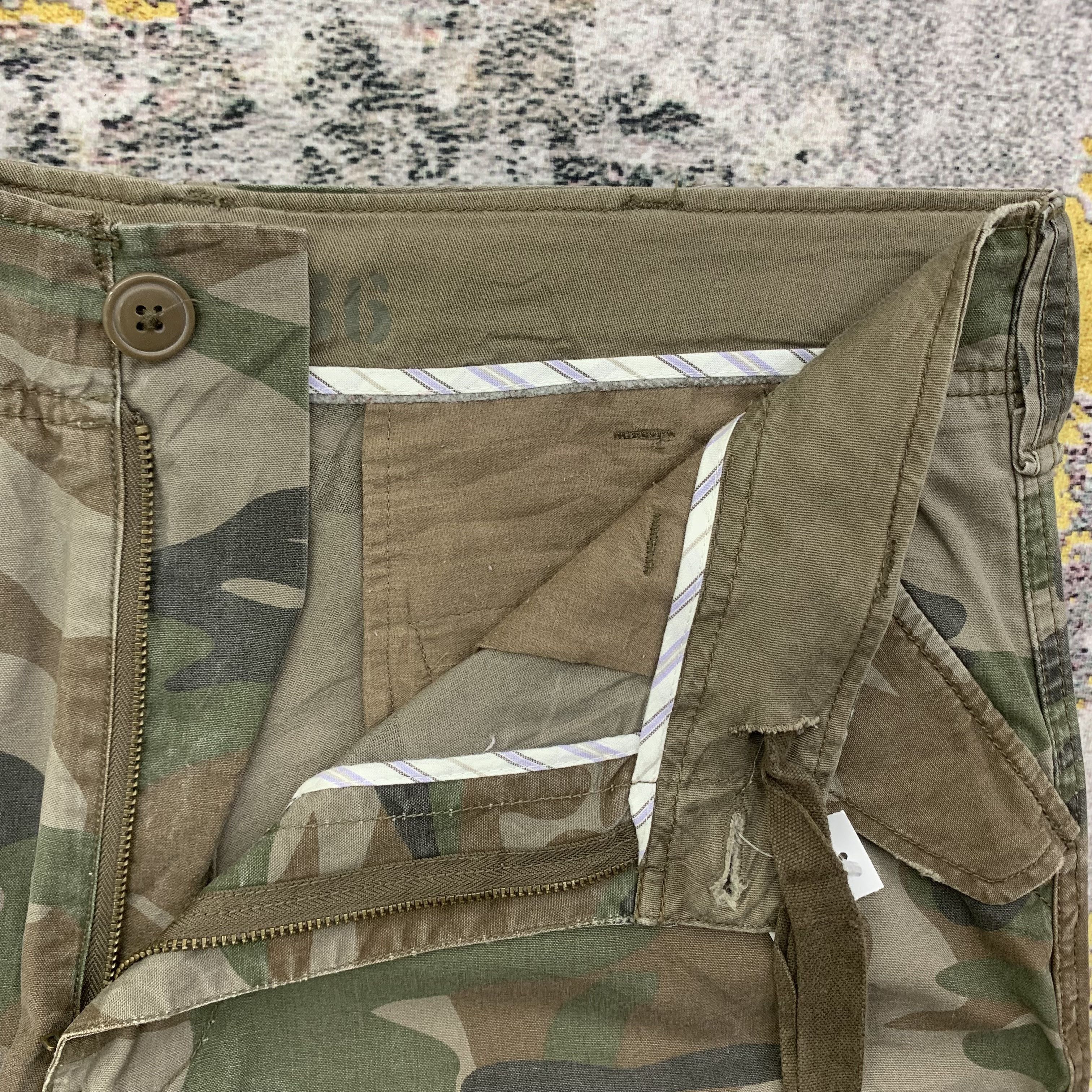 Japanese Brand Real Crush Clothing Cargo Pants Camouflage Tactical 33x43 Size US 33 - 7 Thumbnail