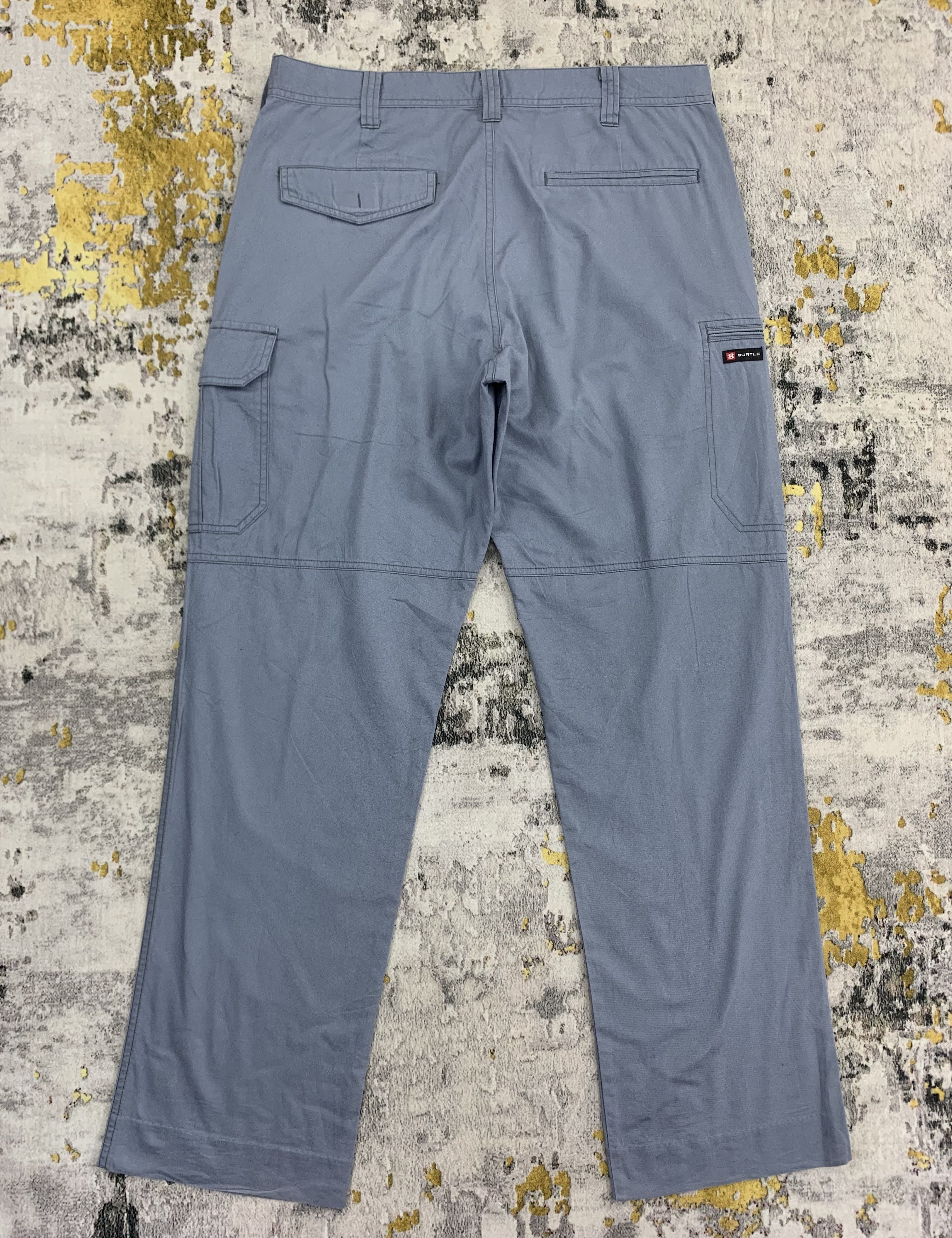 Japanese Brand Burtle Cargo Pants Trouser Multipocket 33x43 Size US 33 - 3 Thumbnail