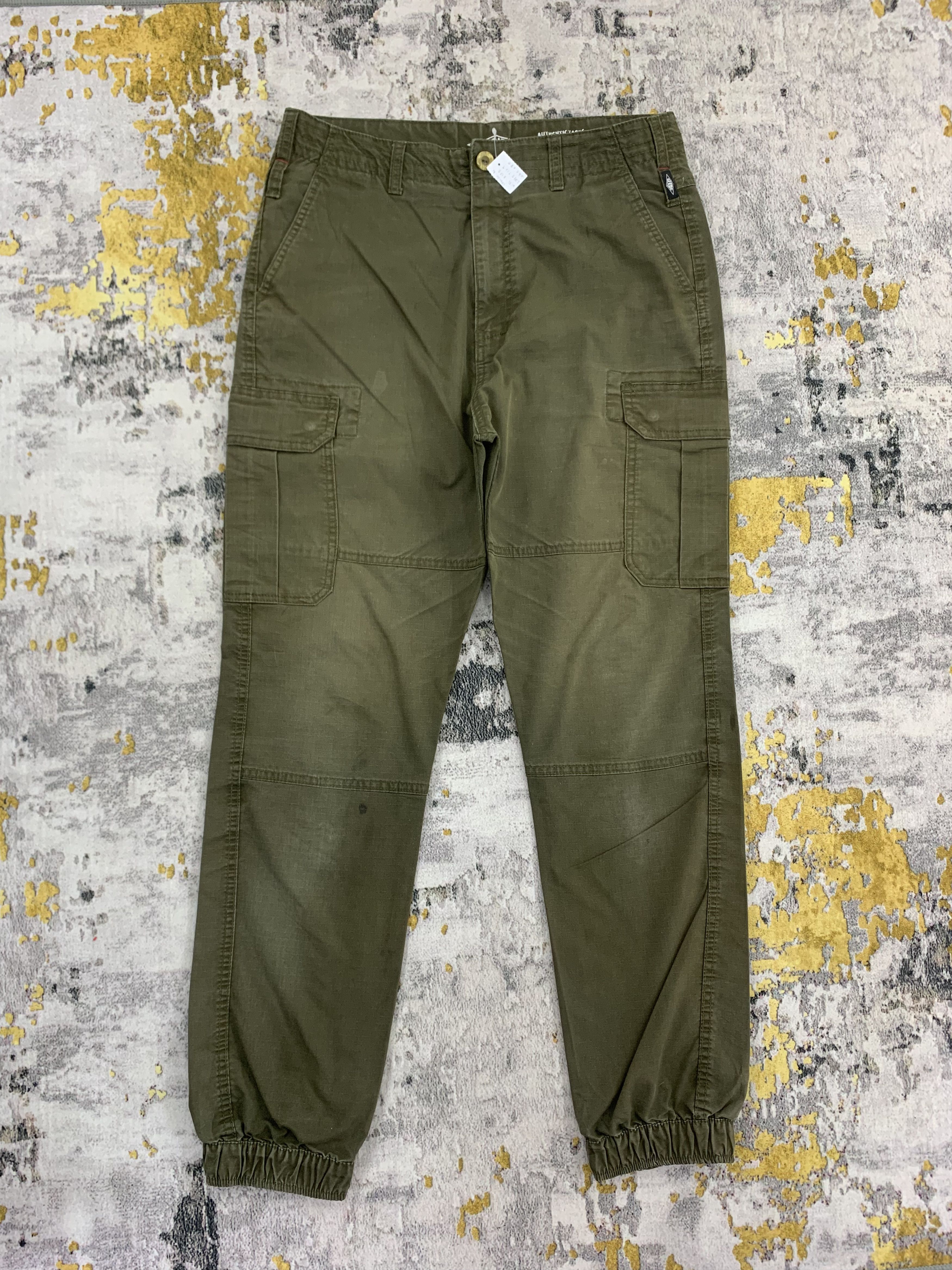 image of Geride Cargo Pants Tactical Jogger Multipocket 31X43 in Army Green, Men's