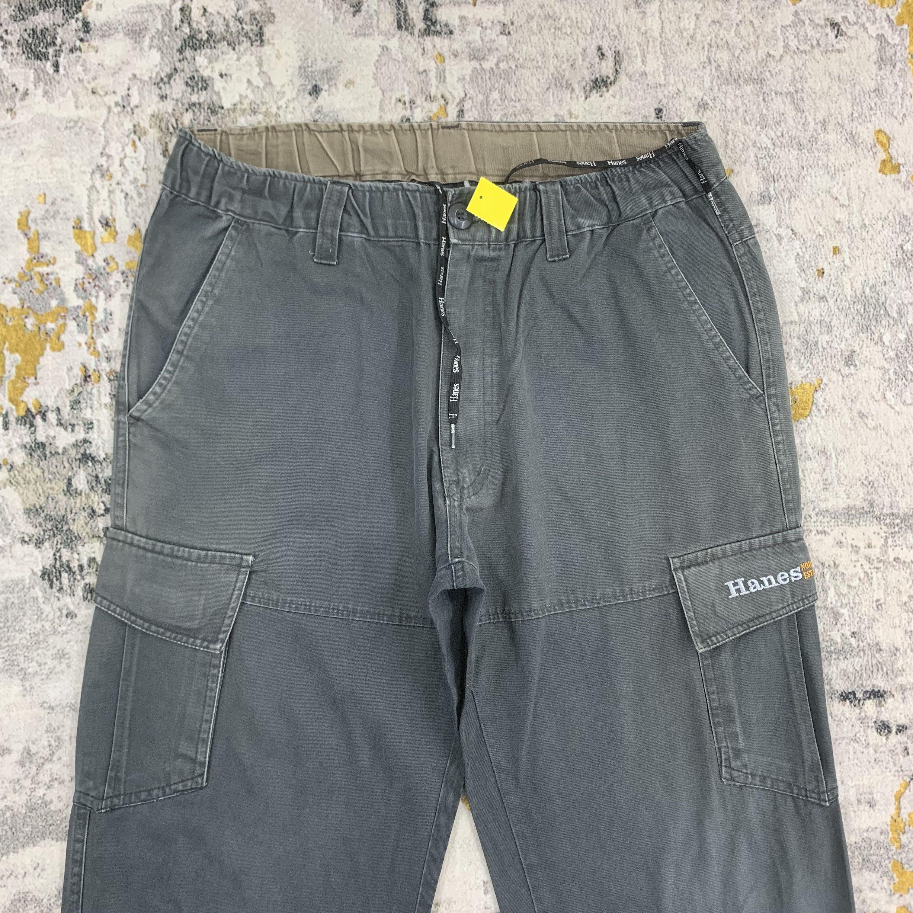 Hanes Hanes Vintage Cargo Pants Black Faded Size US 32 / EU 48 - 2 Thumbnail