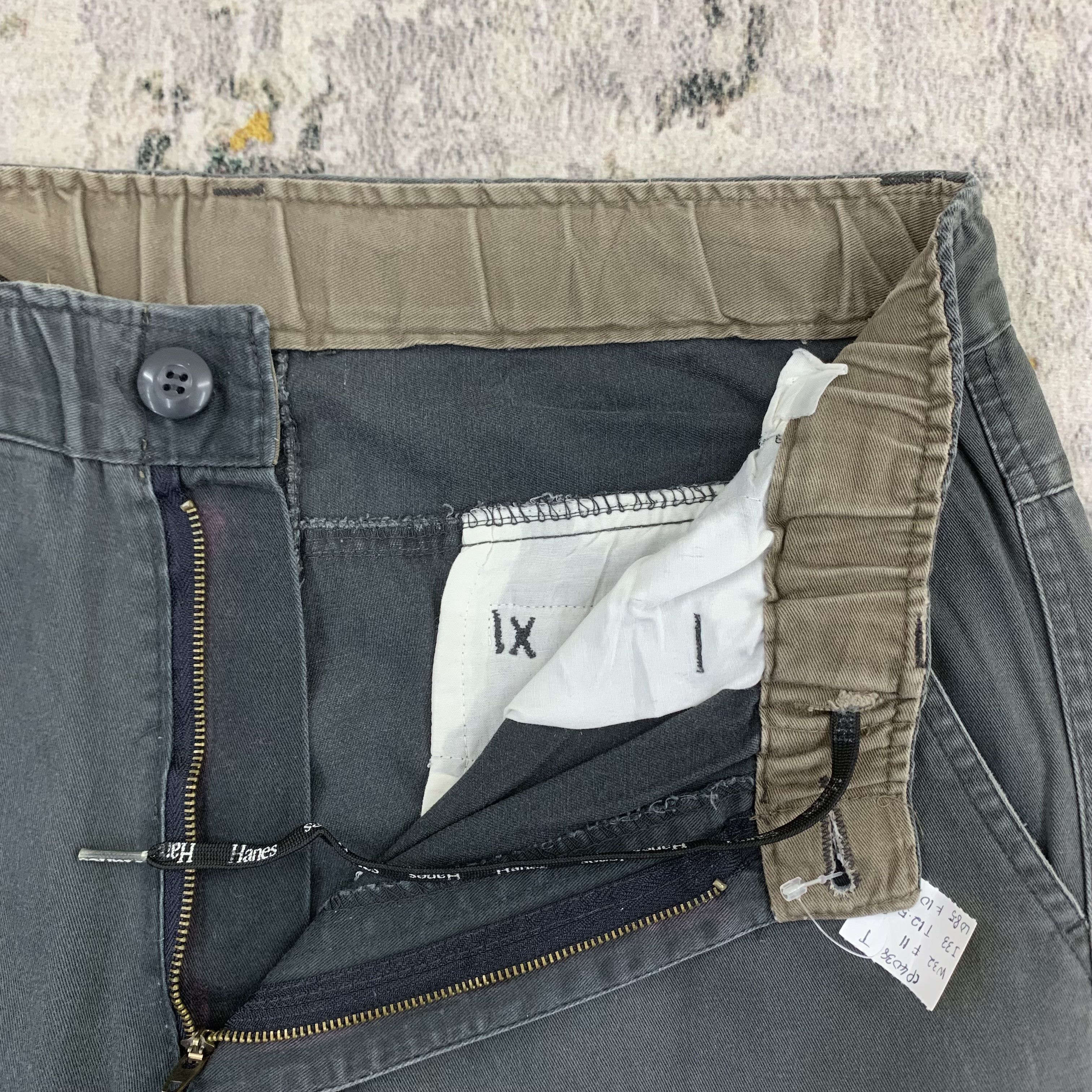 Hanes Hanes Vintage Cargo Pants Black Faded Size US 32 / EU 48 - 7 Thumbnail