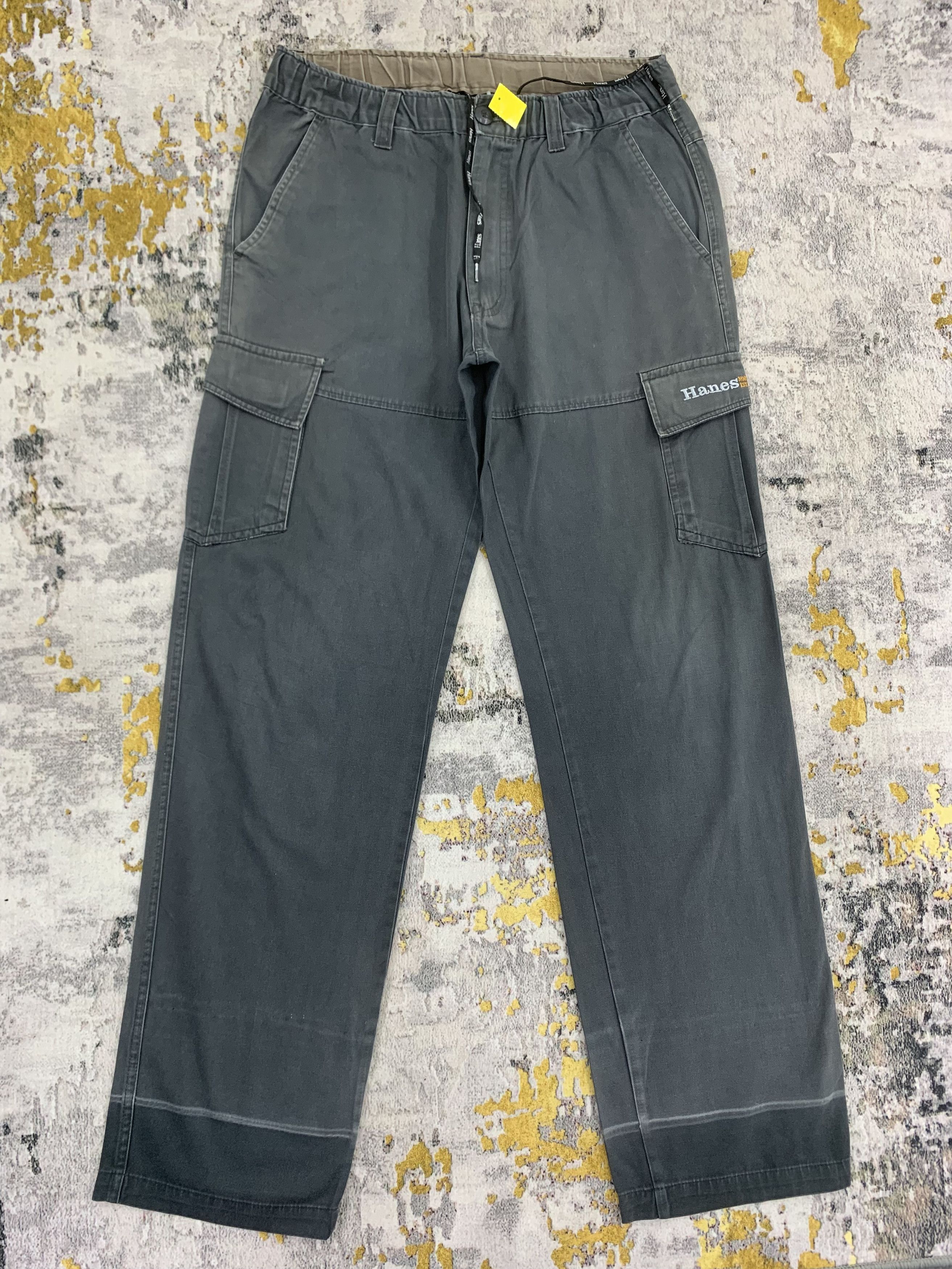 Hanes Hanes Vintage Cargo Pants Black Faded Size US 32 / EU 48 - 1 Thumbnail