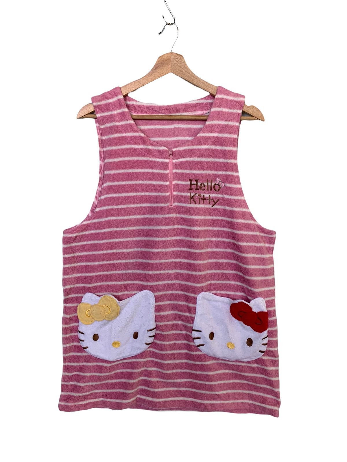 🔥Vintage Japanese Brand Hello Kitty Striped Big Logo