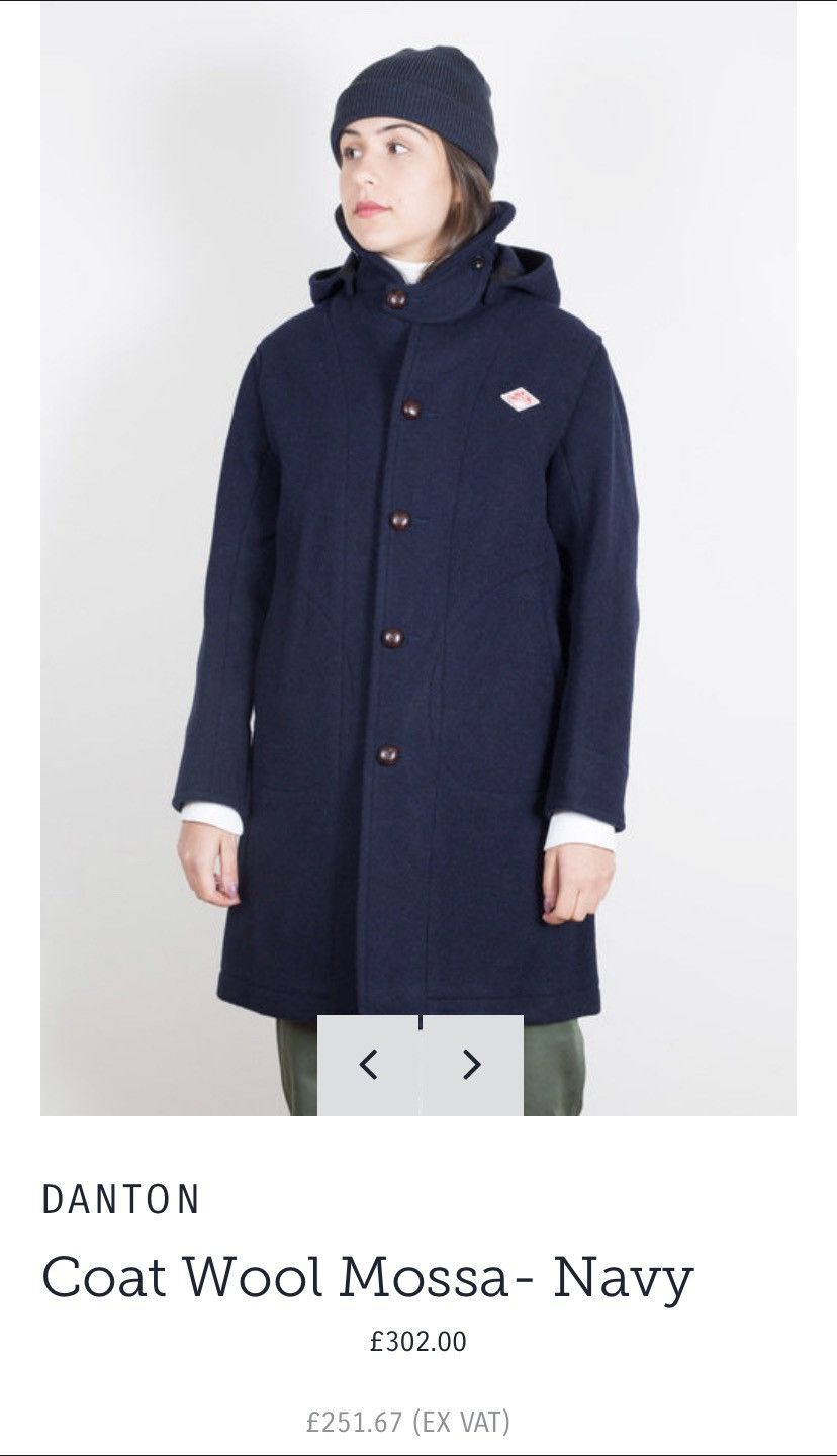 Danton × Vintage Vintage Danton Coat Wool Mossa Navy Blue Jacket Size US XS / EU 42 / 0 - 1 Thumbnail