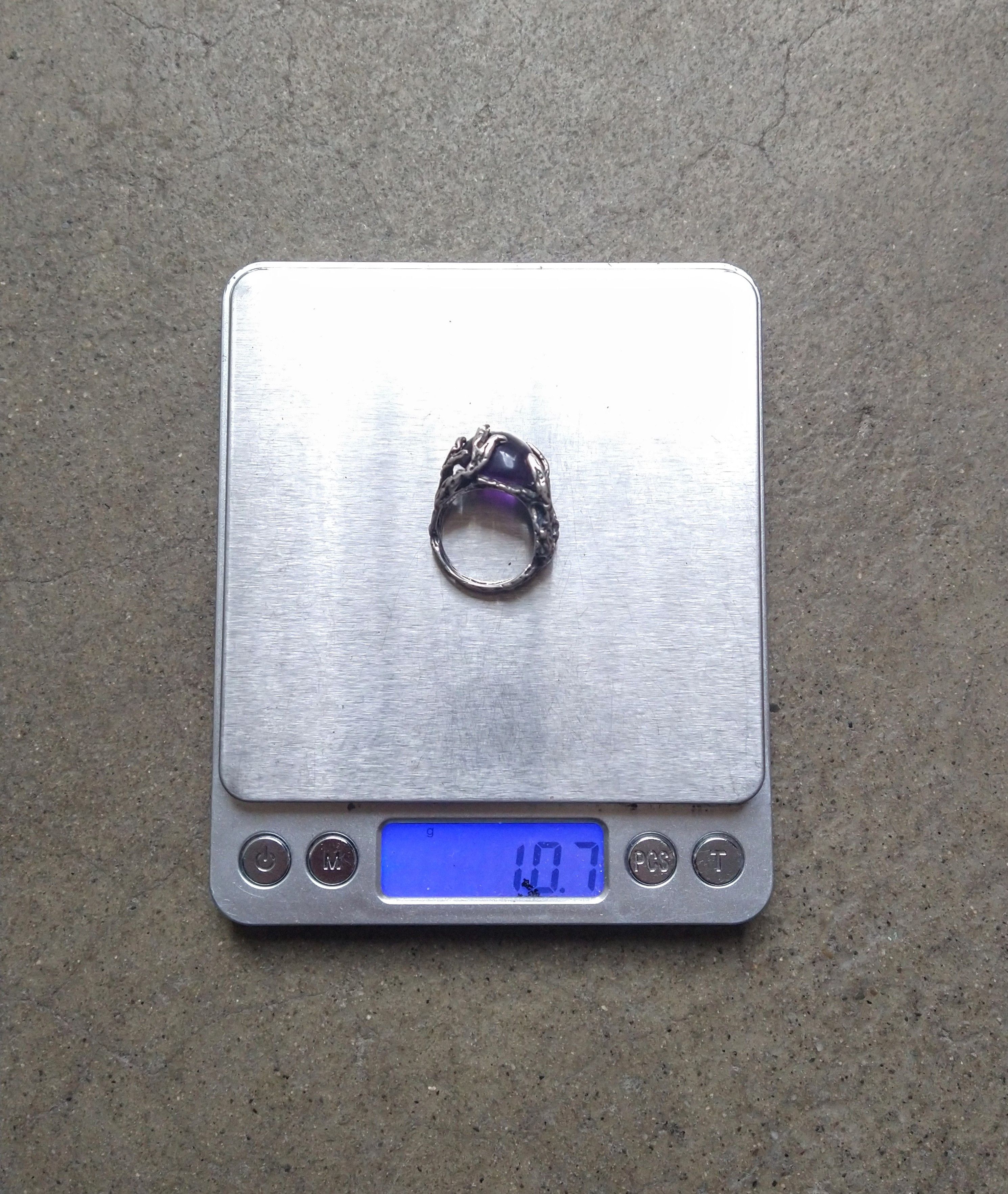 Other Sterling Silver Ring Purple Amethyst 7.75 Brutalist Modern Size ONE SIZE - 16 Thumbnail