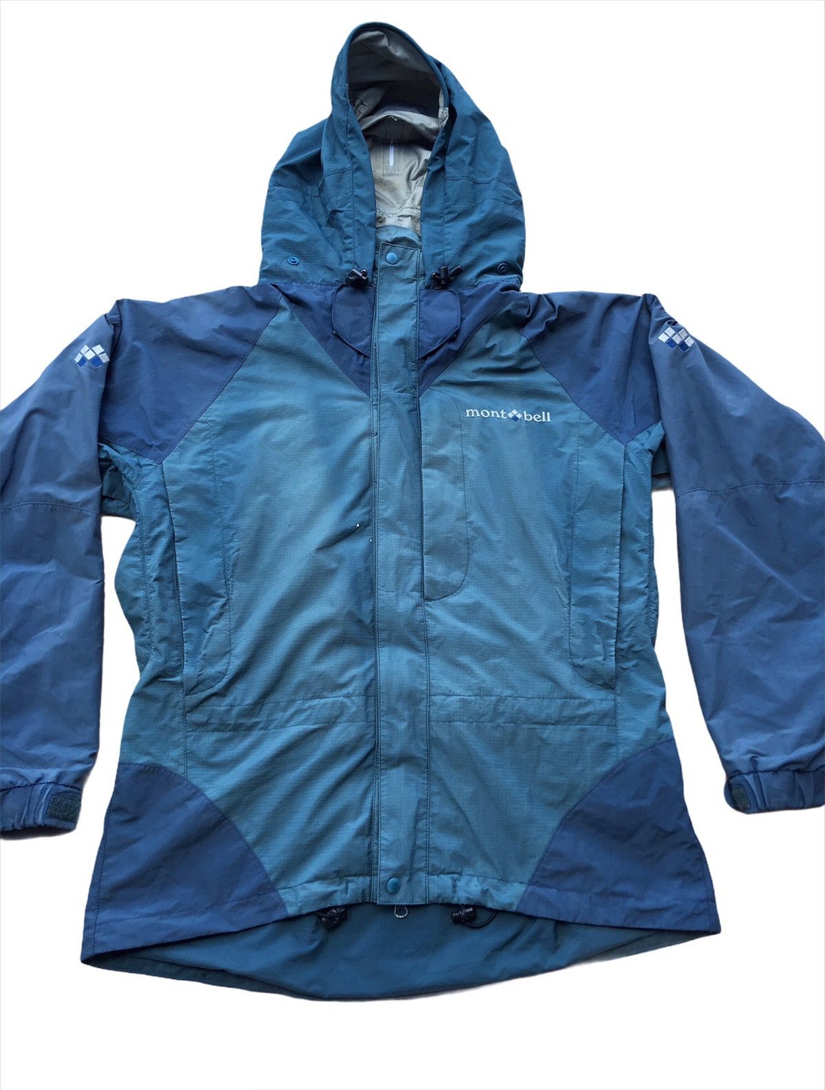 Montbell Goretex jacket waterproof Vintage Teal Blue Fits mens