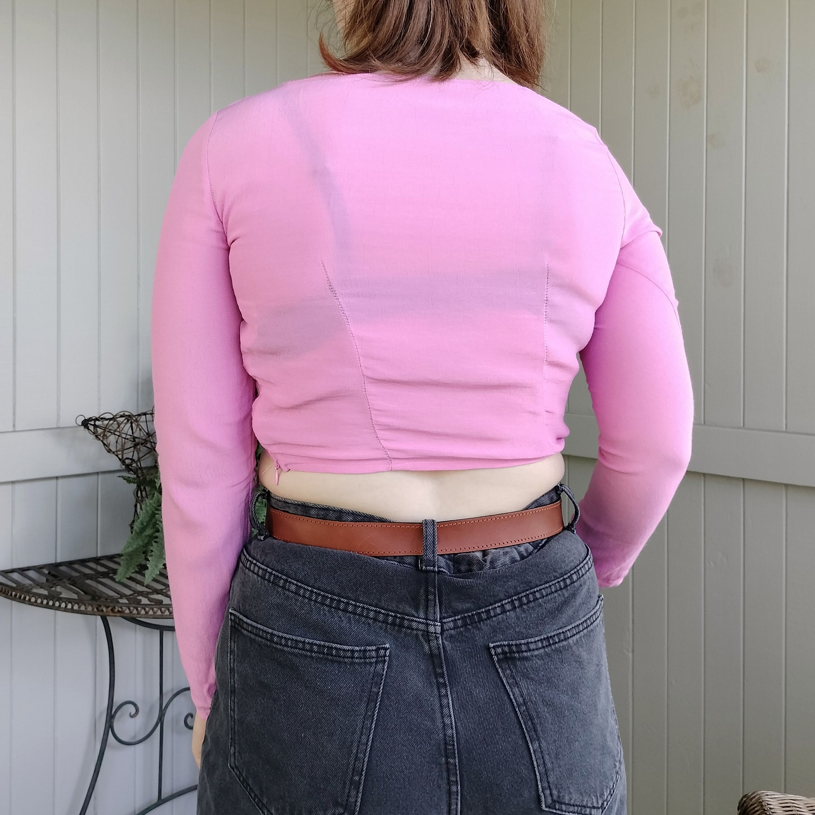 Bershka Bershka hot pink ruched gathered front crop top Size S / US 4 / IT 40 - 3 Thumbnail